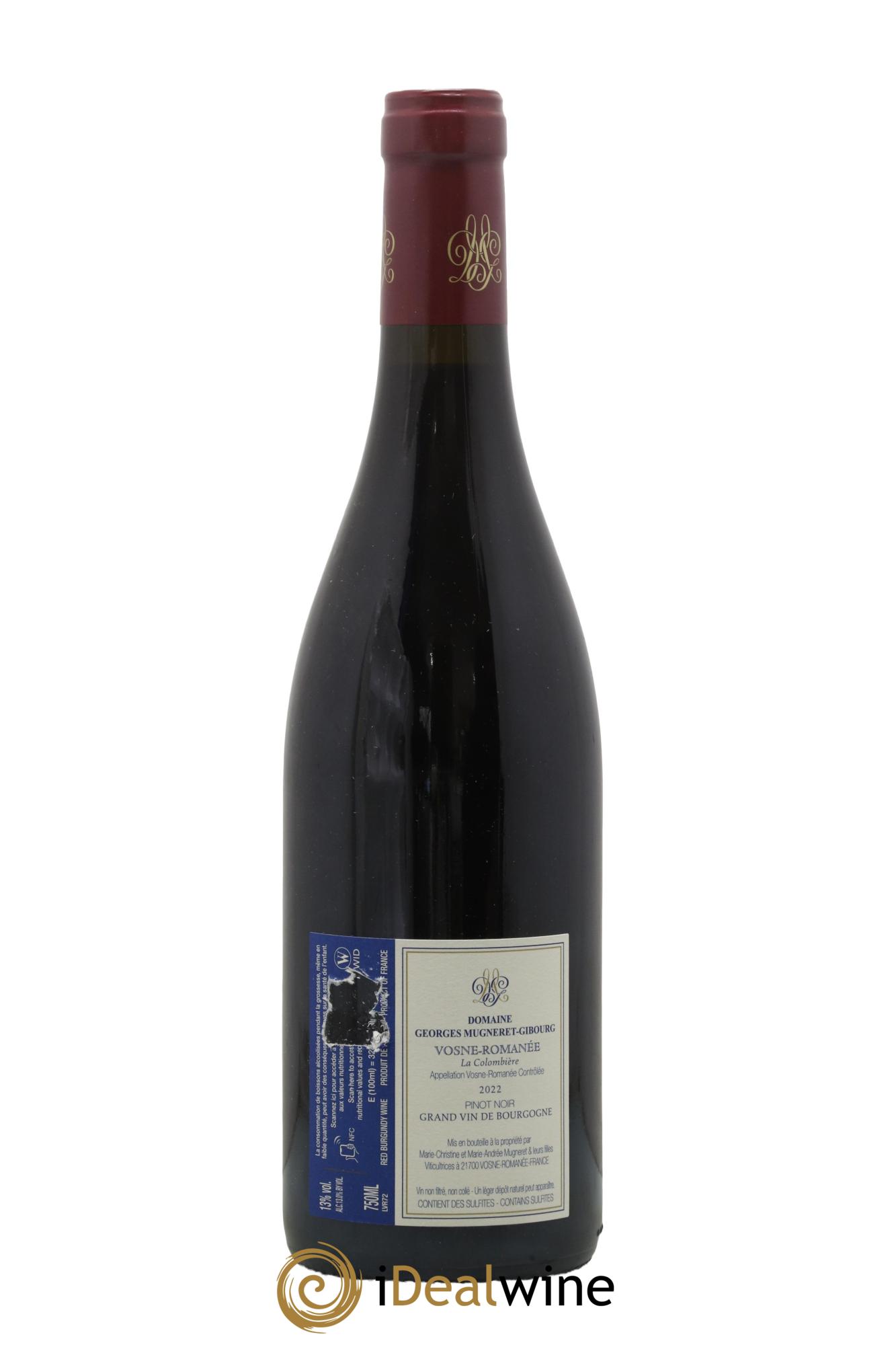 Vosne-Romanée La Colombière Mugneret-Gibourg (Domaine) 2022 - Lot de 1 bouteille - 1