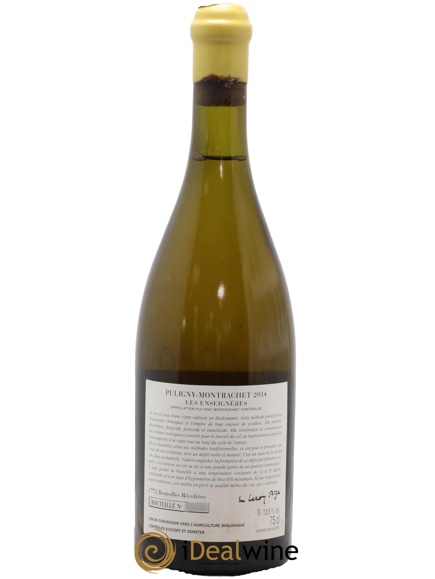 Puligny-Montrachet Les Enseignères d'Auvenay (Domaine) 2014 - Posten von 1 Flasche - 1