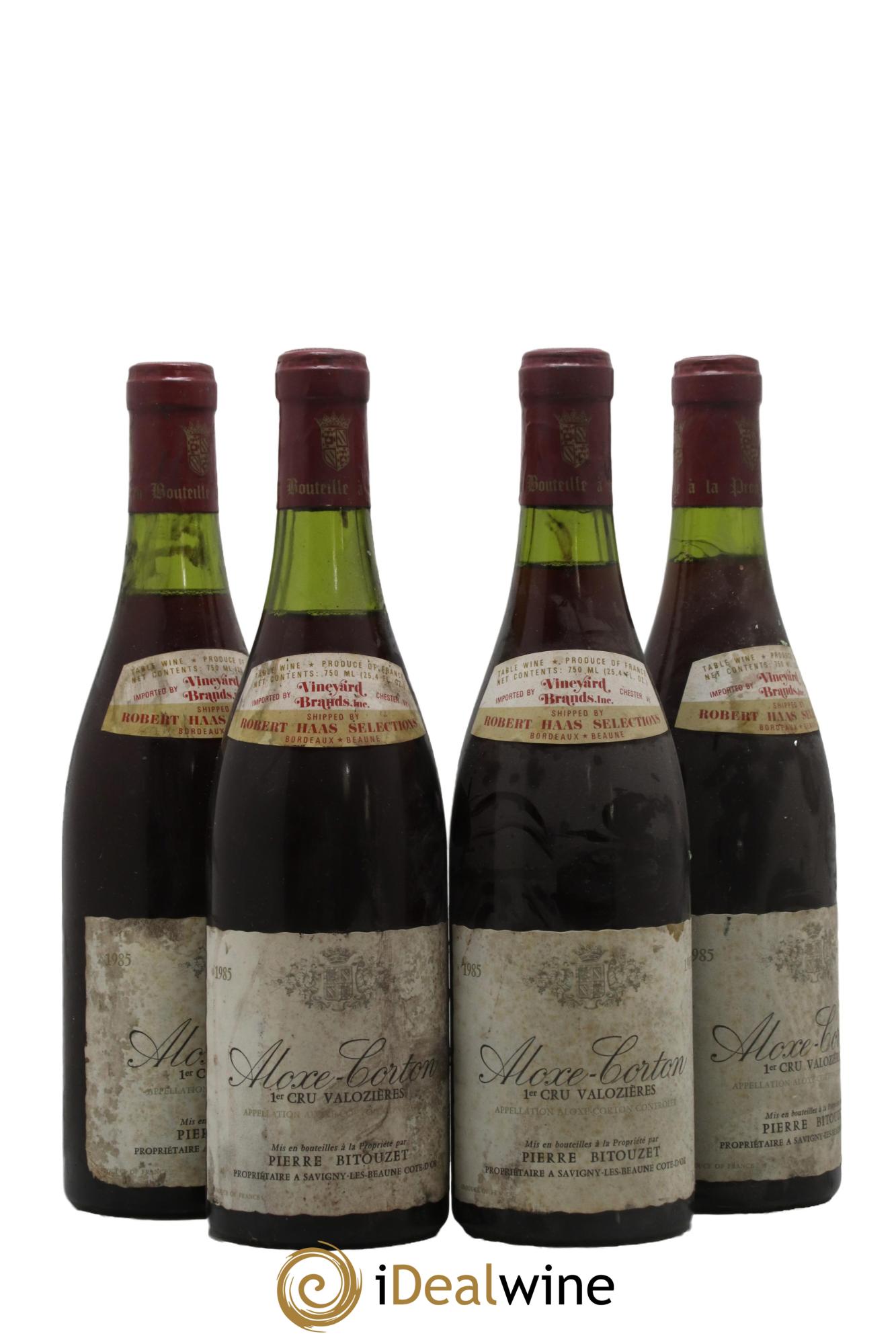 Aloxe-Corton 1er Cru Valozières Bitouzet 1985 - Lot de 4 bouteilles - 0