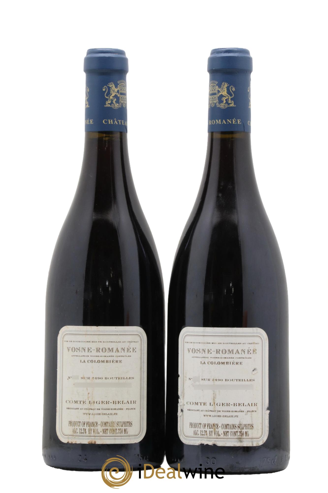 Vosne-Romanée La Colombière Comte Liger-Belair (Domaine du) 2007 - Lot of 2 bottles - 1