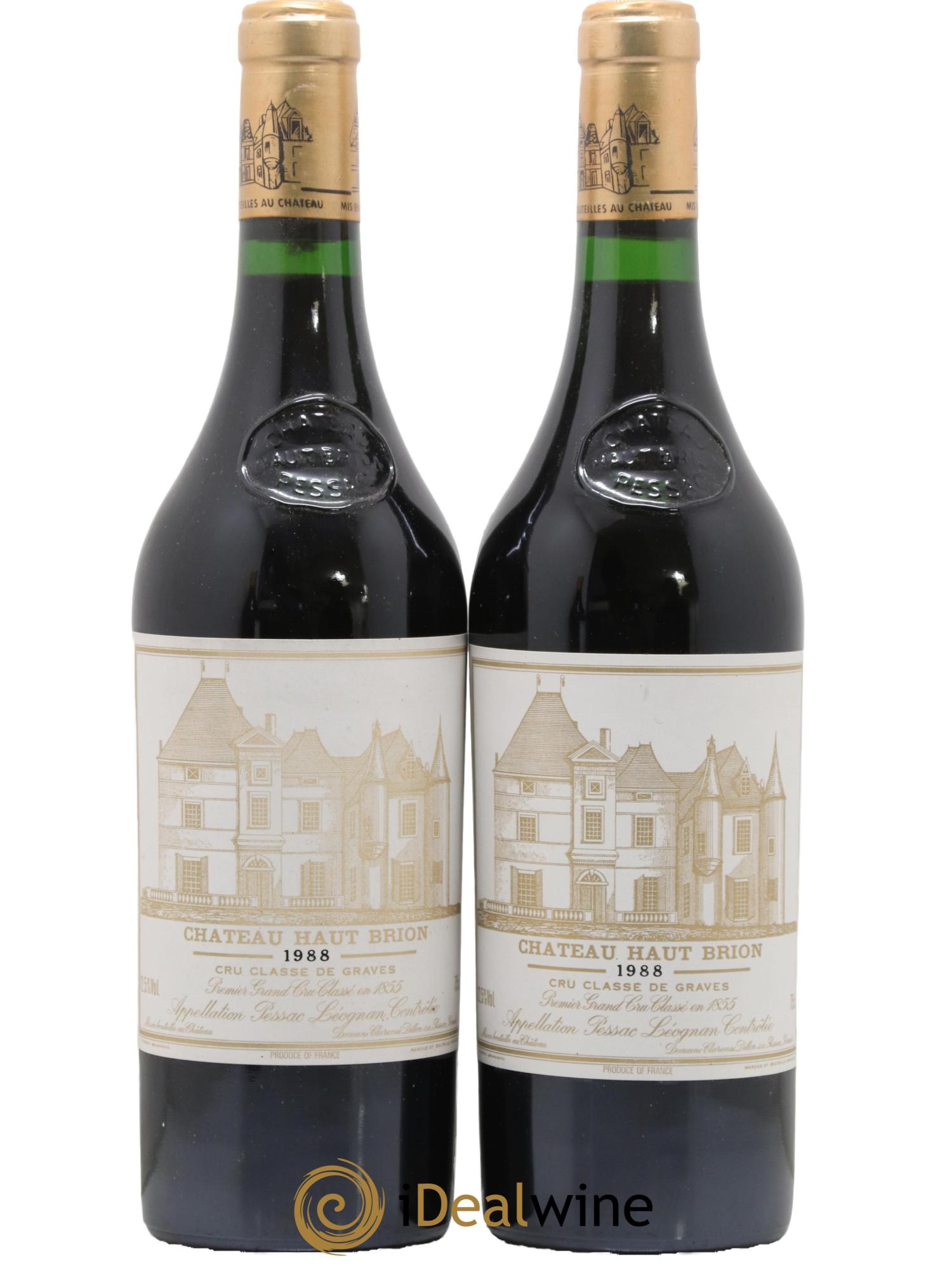Château Haut Brion 1er Grand Cru Classé 1988 - Lot de 2 bouteilles - 0
