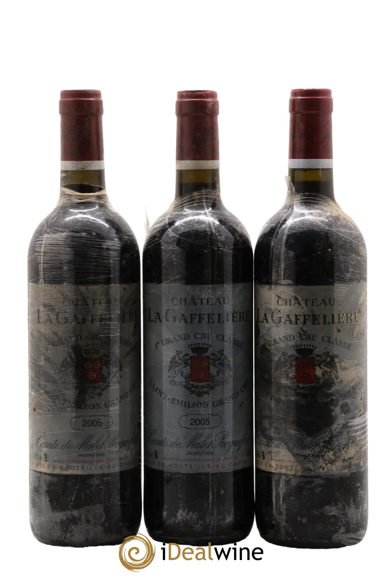 Château la Gaffelière 1er Grand Cru Classé B 2005 - Lot of 3 bottles - 0