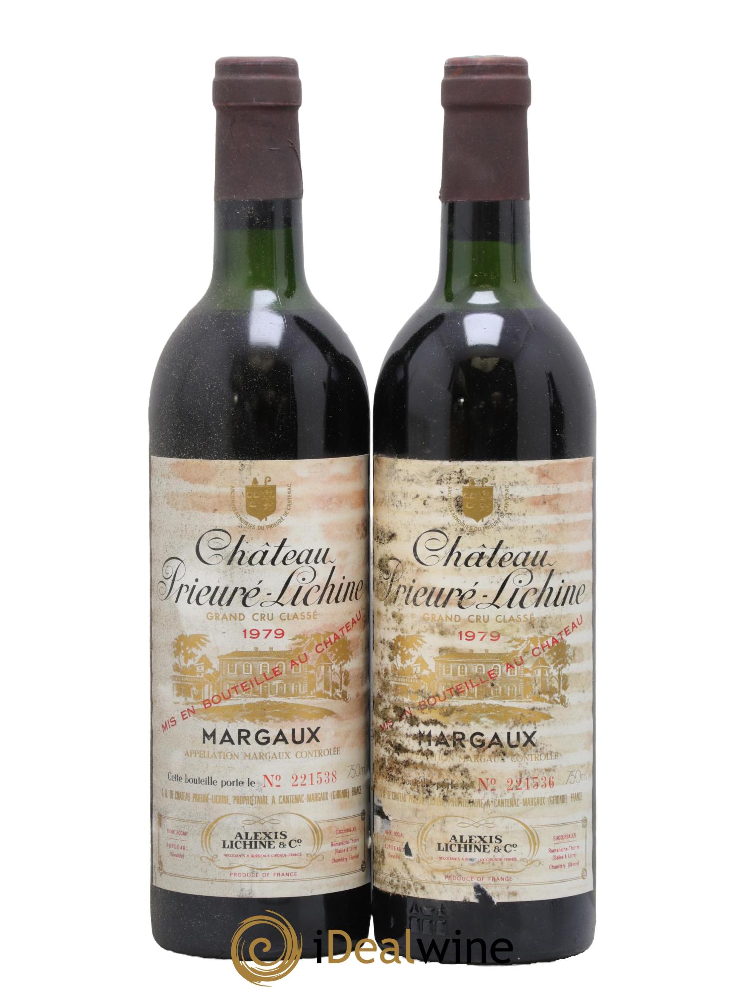 Château Prieuré Lichine 4ème Grand Cru Classé 1979 - Lot de 2 bouteilles - 0
