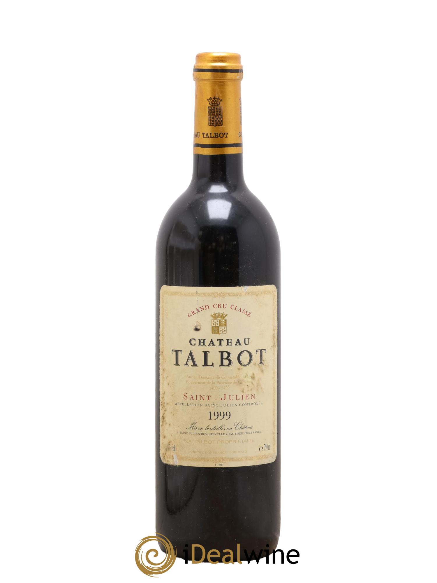 Château Talbot 4ème Grand Cru Classé 1999 - Lot de 1 bouteille - 0