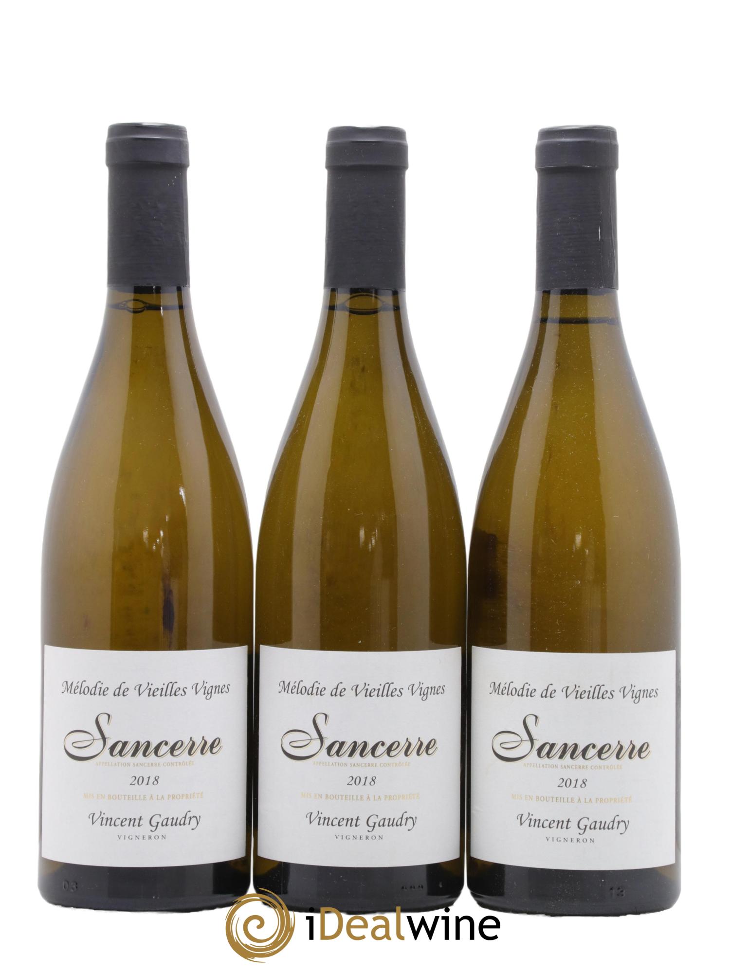 Sancerre Mélodie de Vieilles Vignes Vincent Gaudry 2018 - Lot de 3 bouteilles - 0