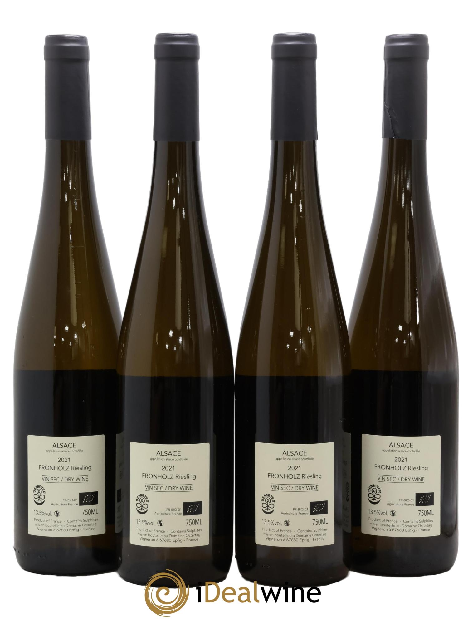 Alsace Riesling Fronholz Ostertag (Domaine)  2021 - Posten von 4 Flaschen - 1