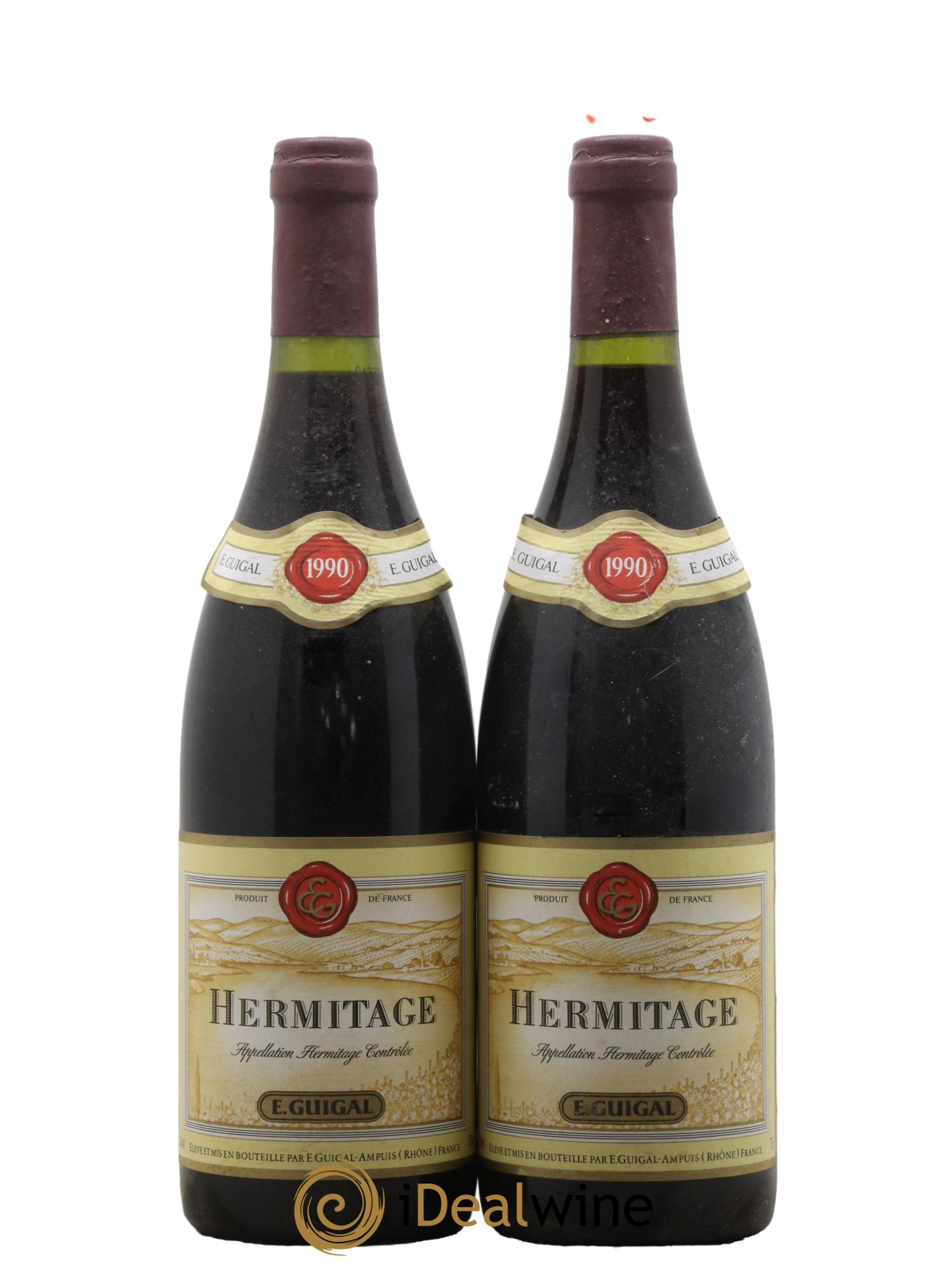 Hermitage Guigal 1990 - Lot de 2 bouteilles - 0