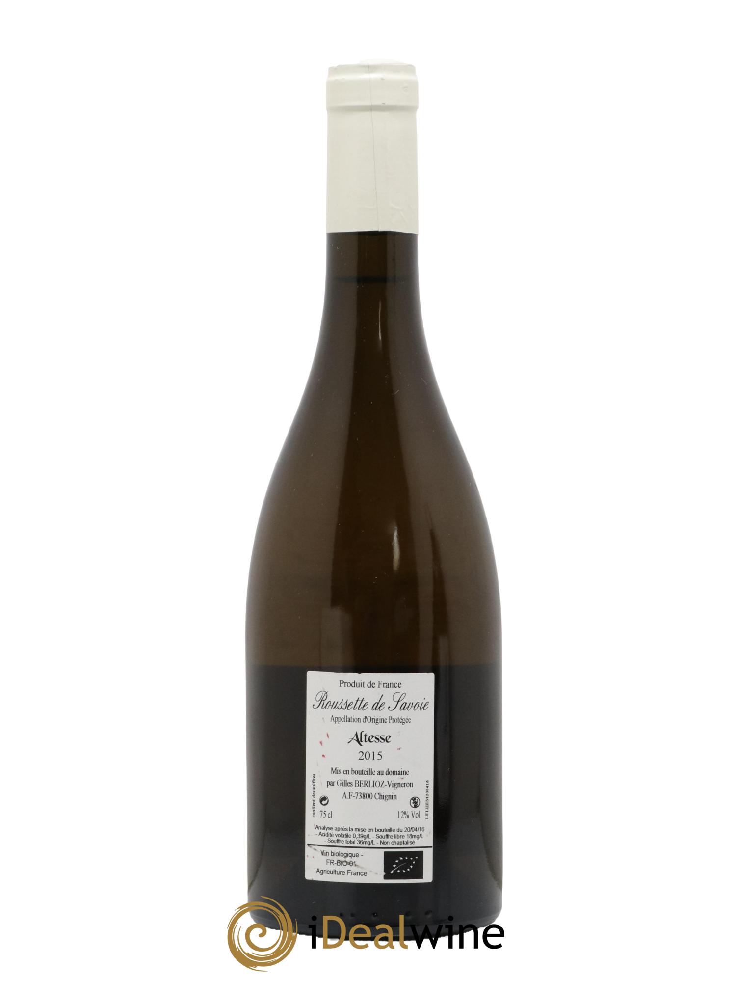 Roussette de Savoie El Hem Gilles Berlioz 2015 - Posten von 1 Flasche - 1