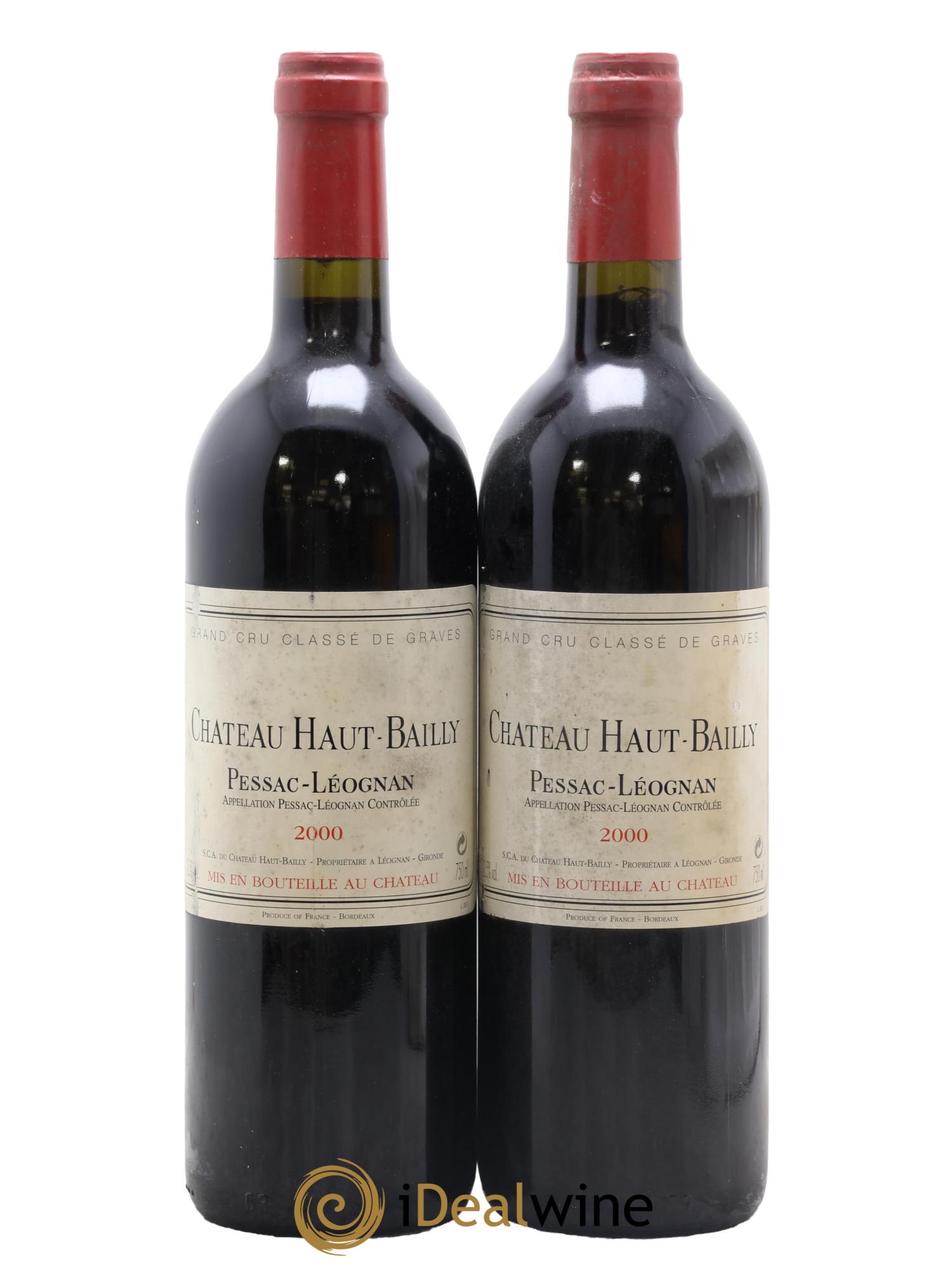 Château Haut-Bailly Cru Classé de Graves 2000 - Lot de 2 bouteilles - 0