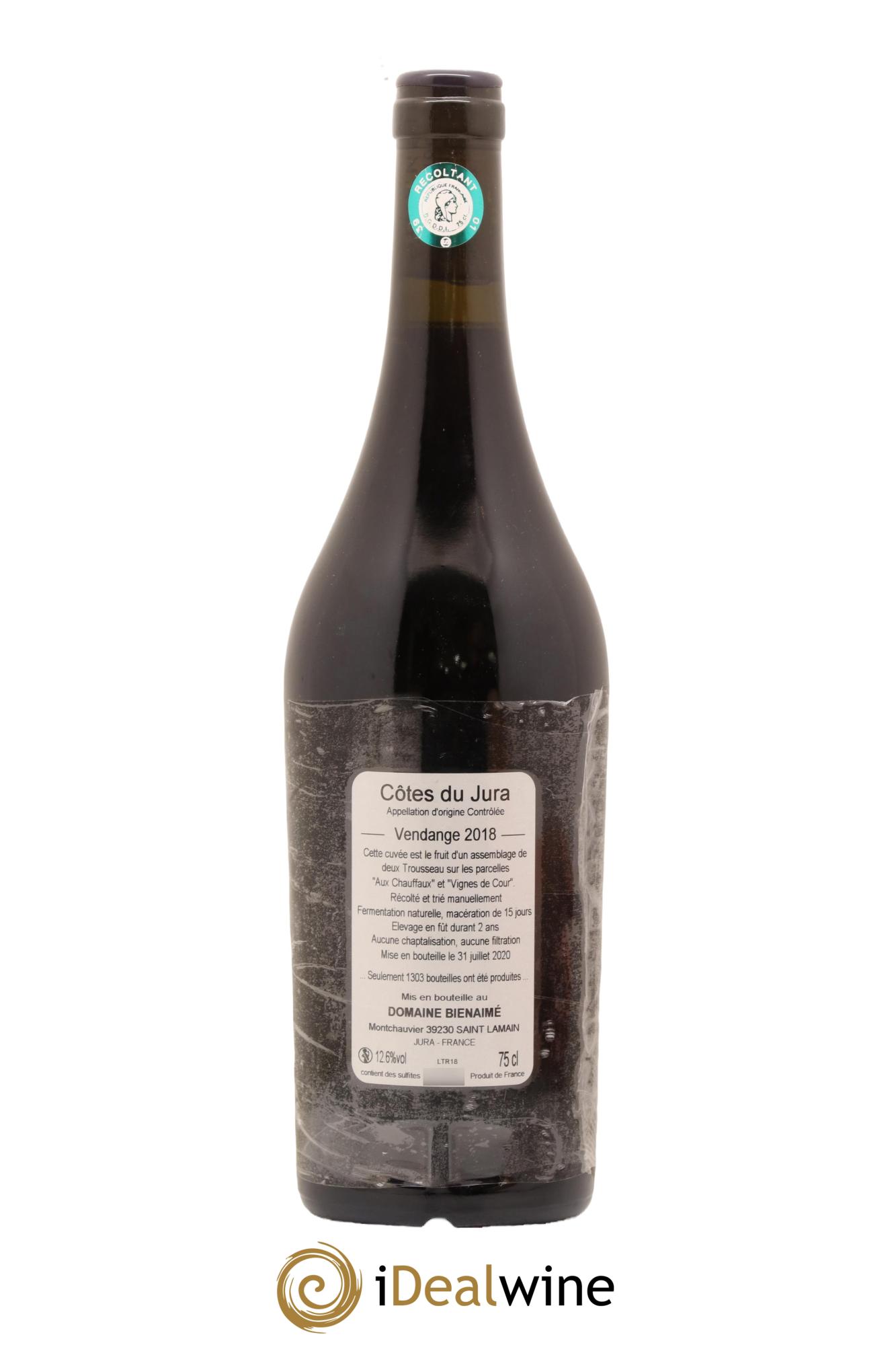 Côtes du Jura Trousseau Bruno Bienaimé 2018 - Lot de 1 bouteille - 1