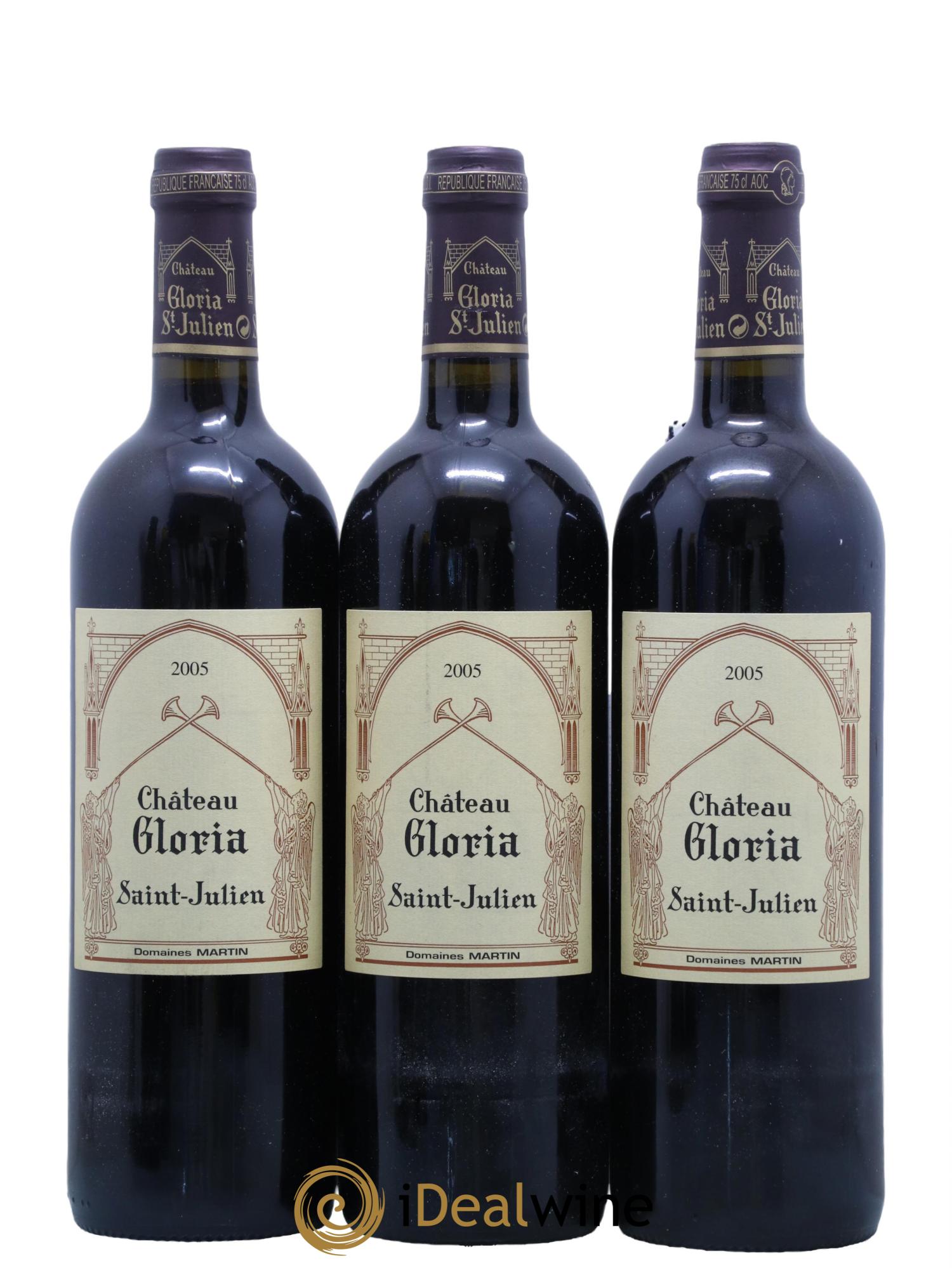 Château Gloria 2005 - Lot de 3 bouteilles - 0