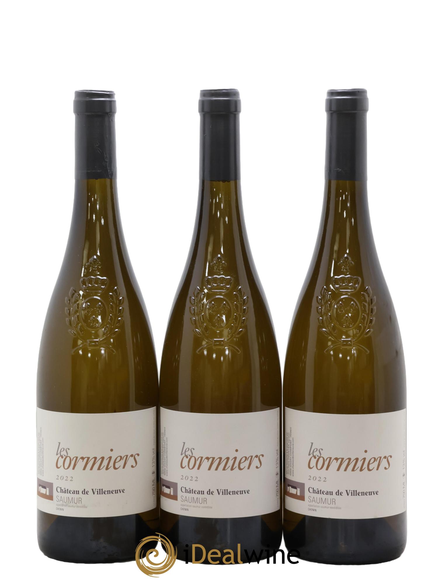 Saumur Les Cormiers Château de Villeneuve 2022 - Posten von 3 Flaschen - 0