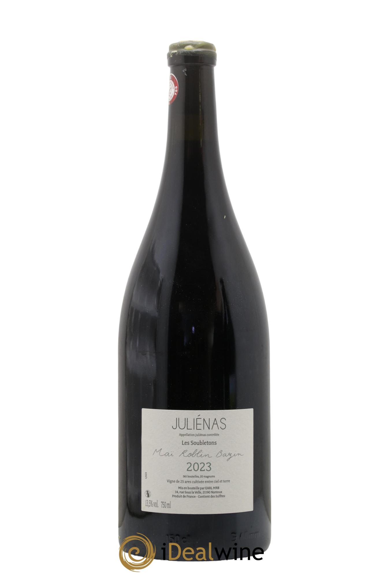 Juliénas Les Soubletons Maï Roblin Bazin  2023 - Lot of 1 magnum - 1