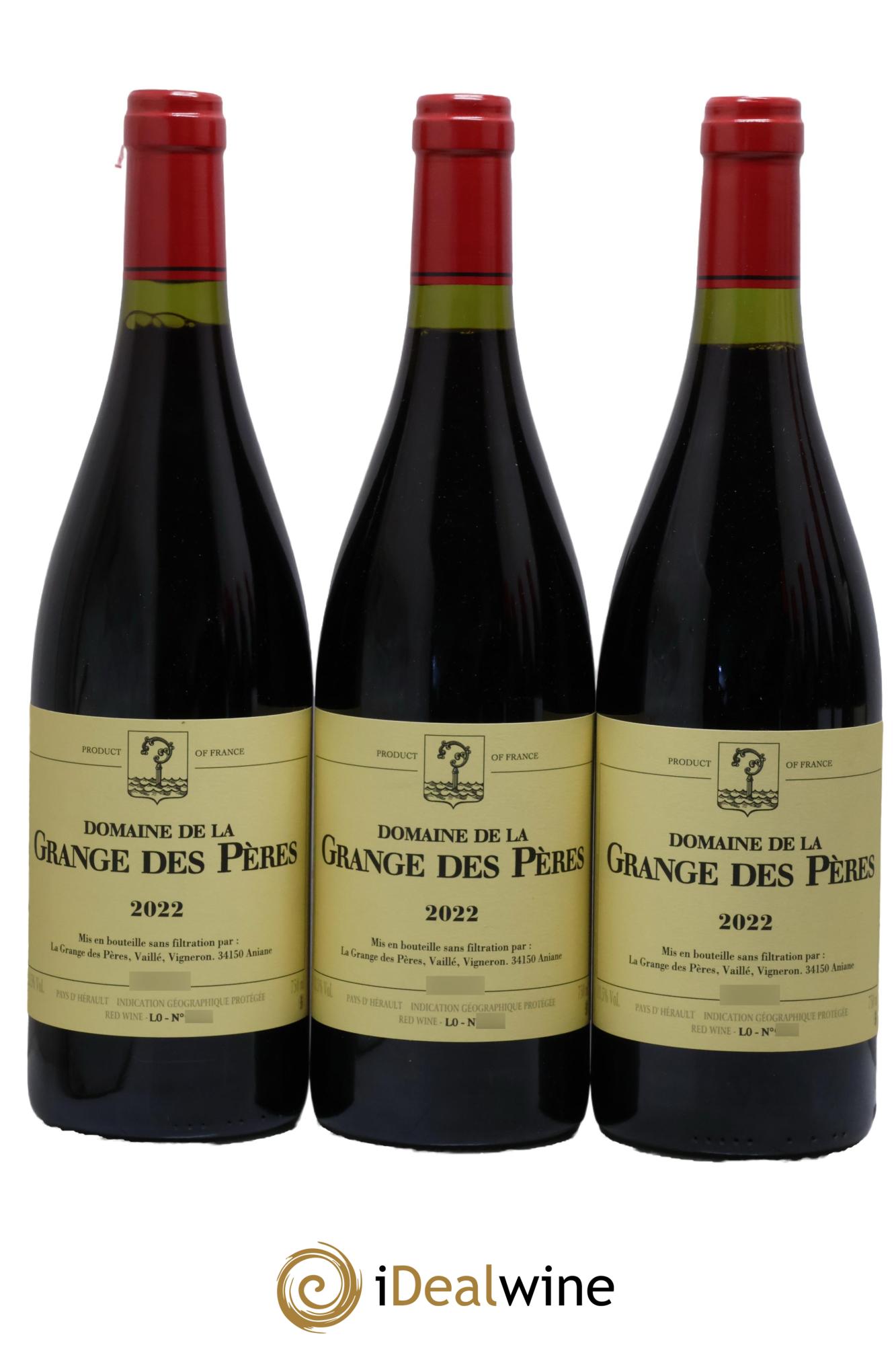 IGP Pays d'Hérault Grange des Pères Laurent Vaillé 2022 - Lot of 3 bottles - 0