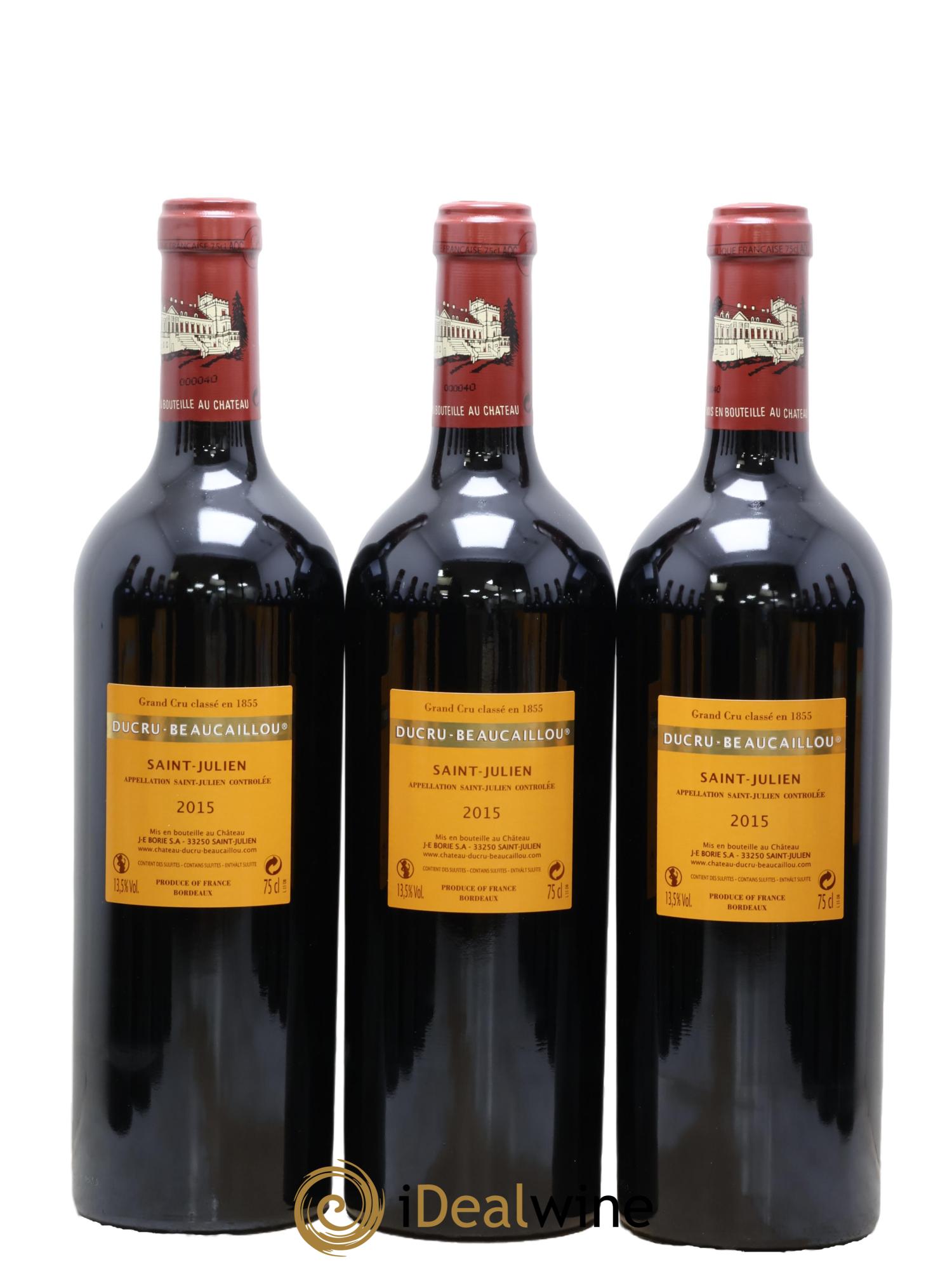 Château Ducru Beaucaillou 2ème Grand Cru Classé 2015 - Lot de 12 bouteilles - 6