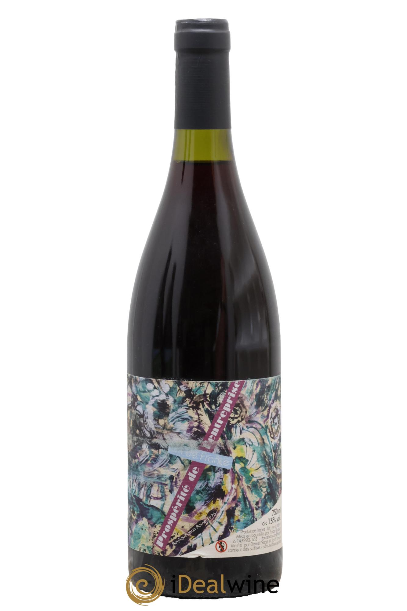 Vin de France Prospérité de l'entreprise Daniel Sage 2021 - Lot de 1 bouteille - 0