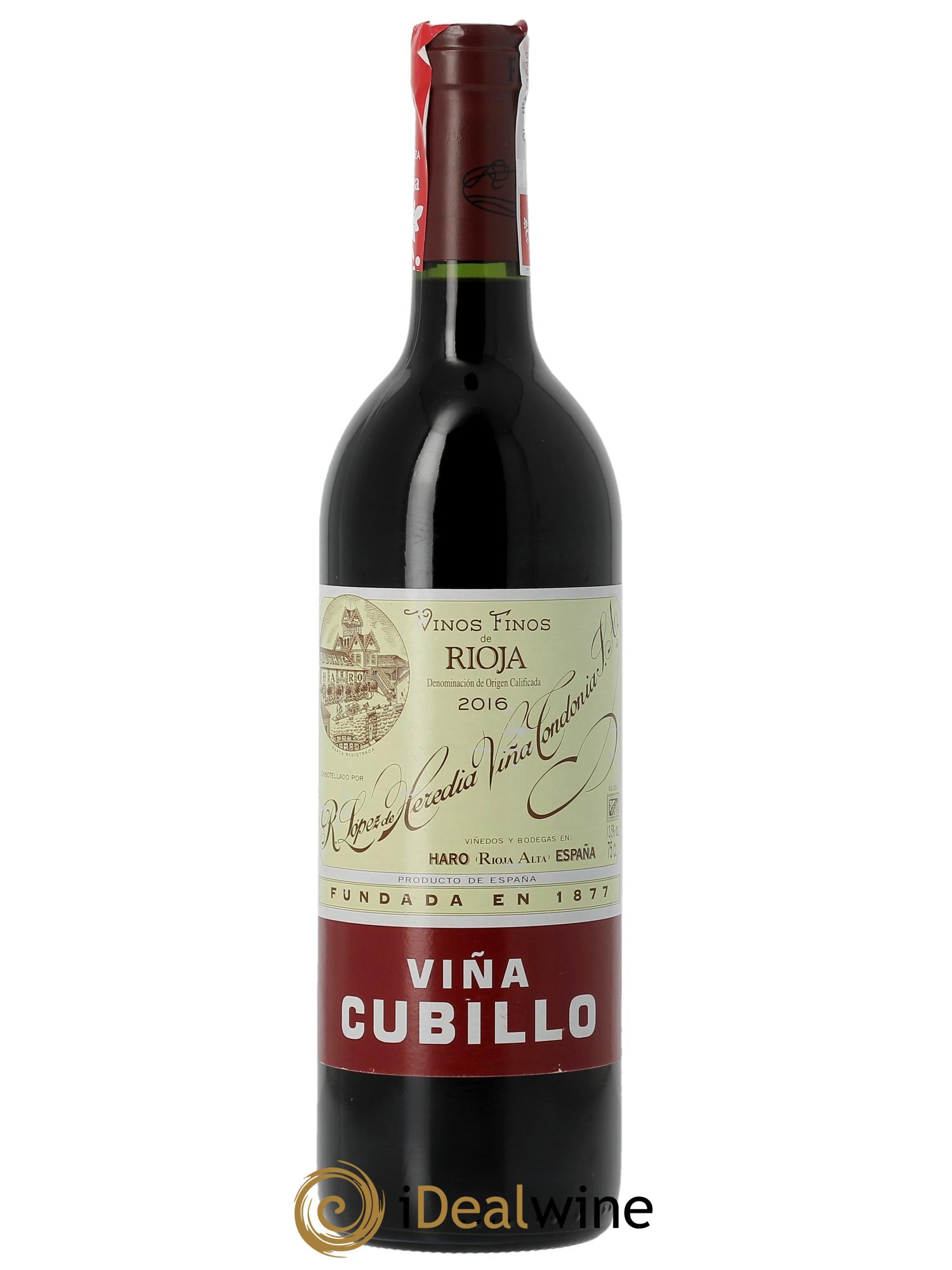 Rioja DOC Viña Cubillo Crianza Vina Tondonia R. Lopez de Heredia 2016 - Lot of 1 bottle - 0