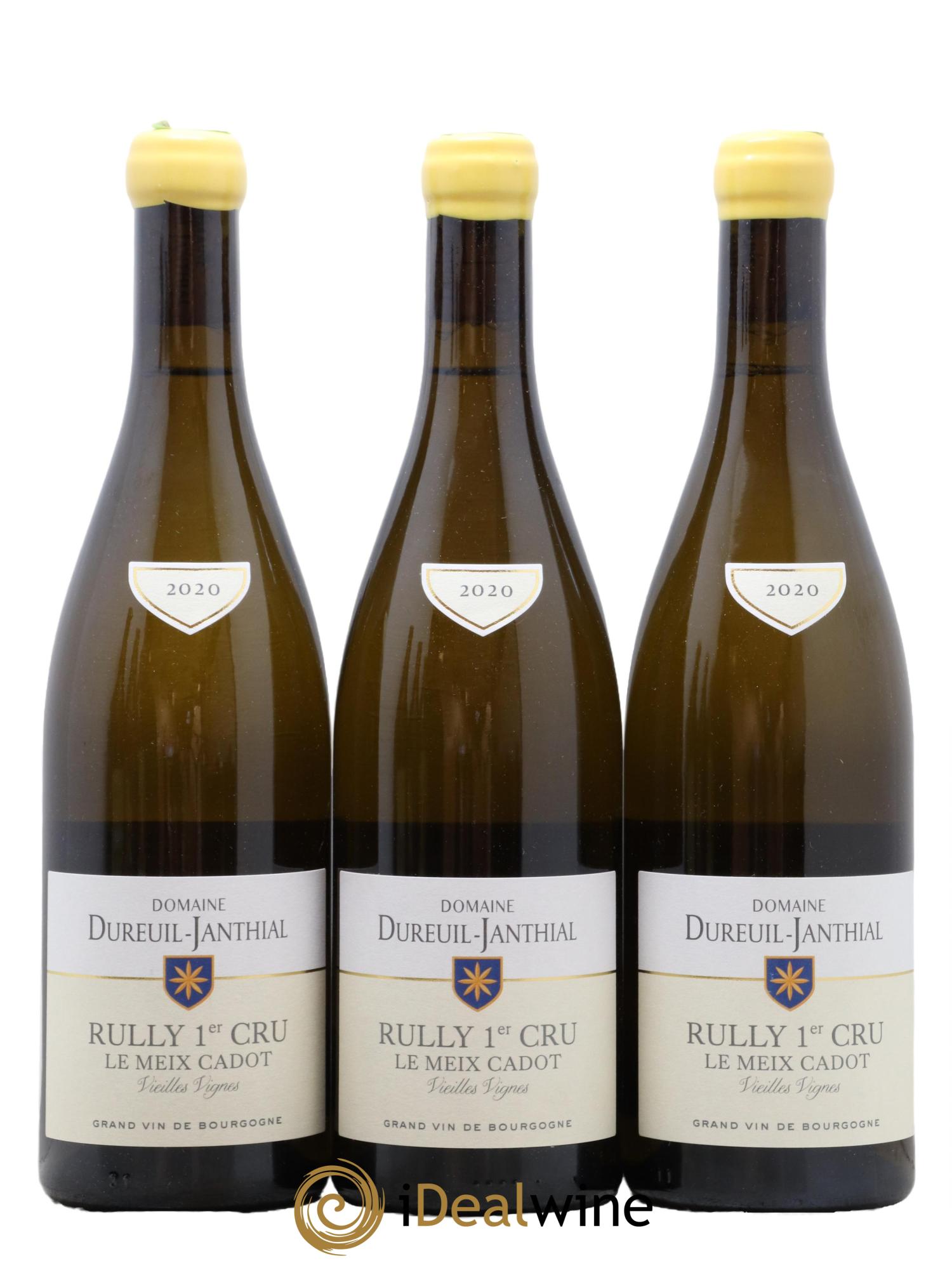 Rully 1er Cru Le Meix Cadot Vieilles Vignes Vincent Dureuil-Janthial 2020 - Lot de 3 bouteilles - 0
