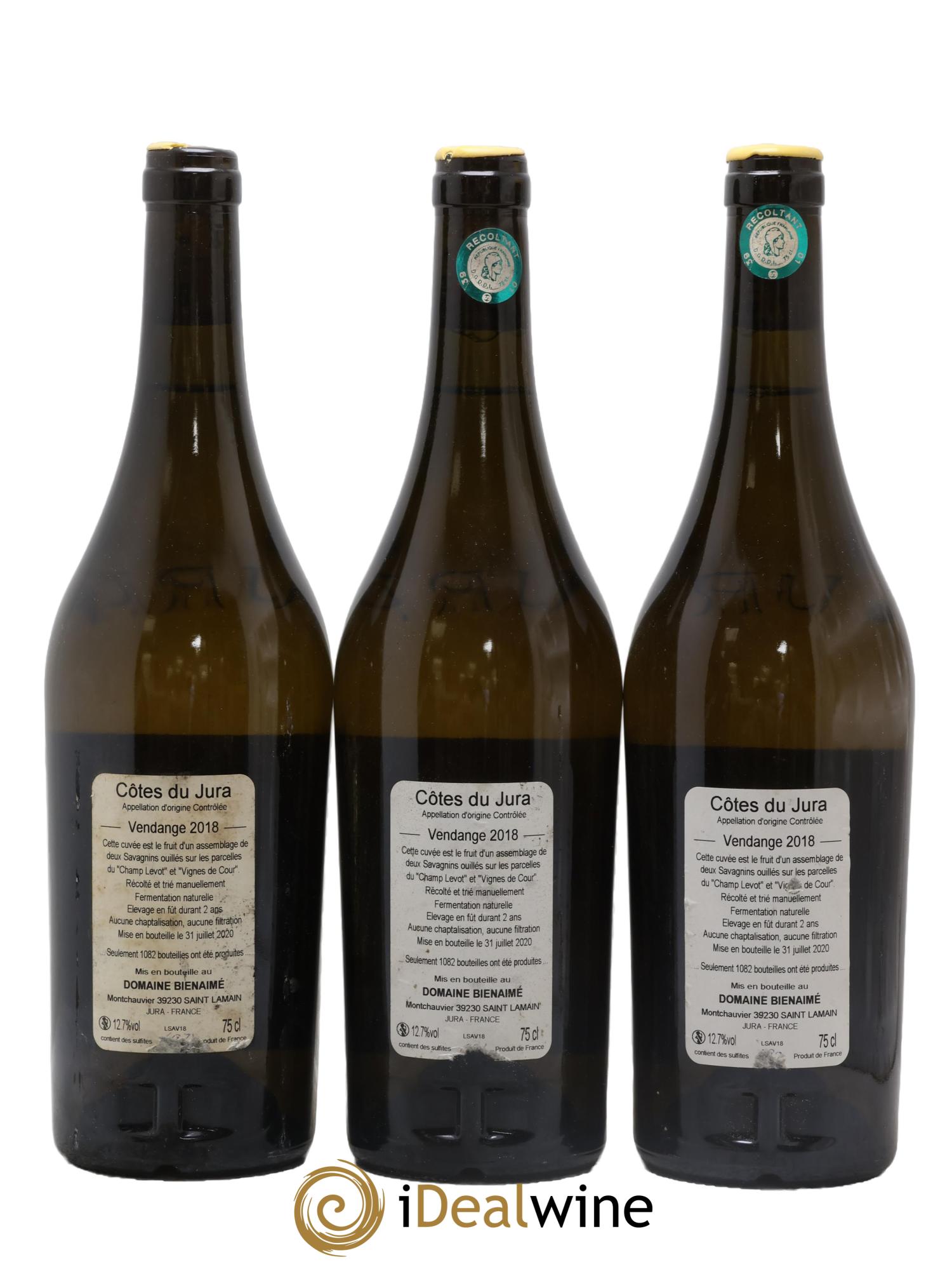 Côtes du Jura Savagnin Bruno Bienaimé 2018 - Posten von 3 Flaschen - 1