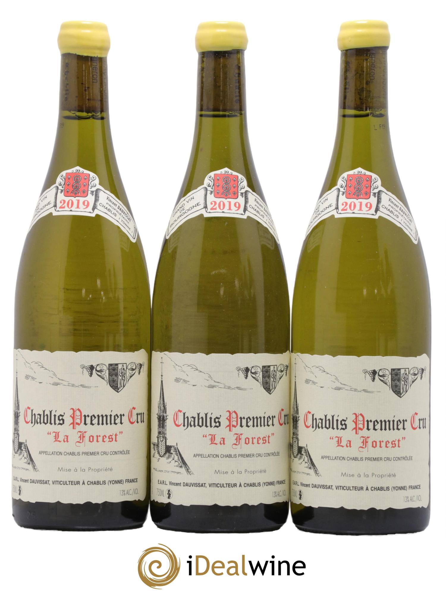 Chablis 1er Cru La Forest Vincent Dauvissat (Domaine) 2019 - Lot de 3 bouteilles - 0