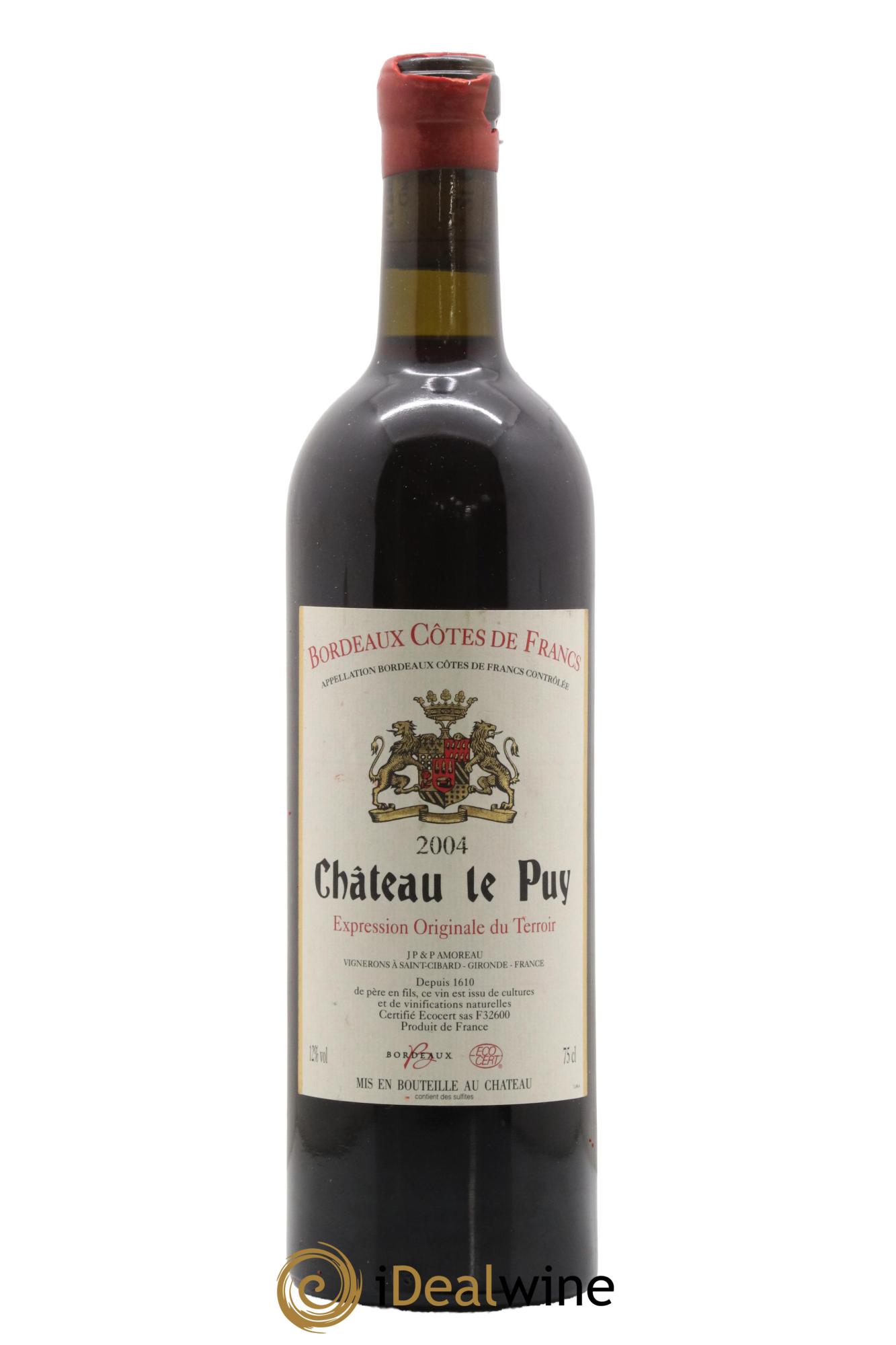 Château Le Puy 2004 - Lot de 1 bouteille - 0