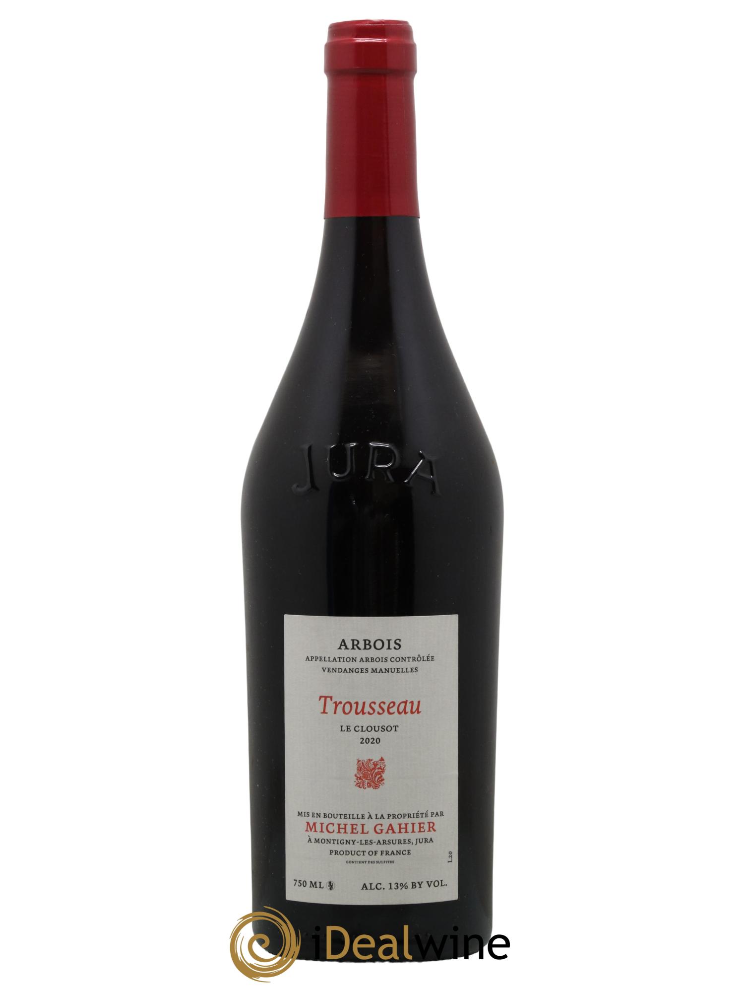 Arbois Trousseau Le Clousot Michel Gahier 2020 - Lot de 1 bouteille - 0