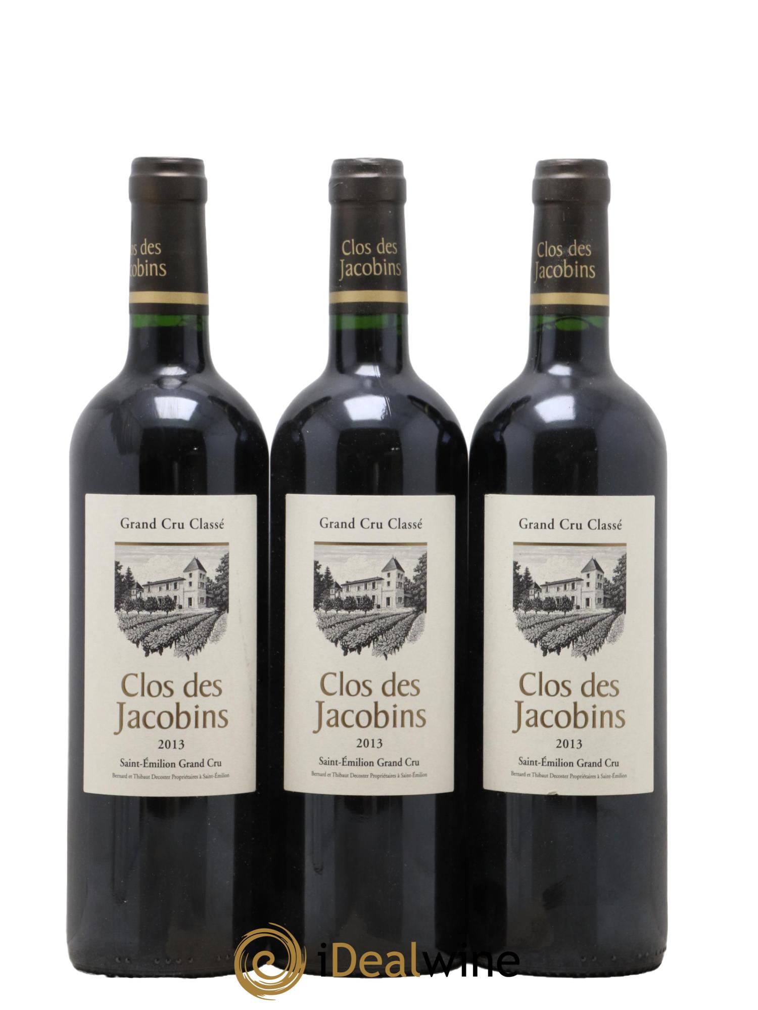 Château Clos des Jacobins Grand Cru Classé 2013 - Lotto di 3 bottiglie - 0