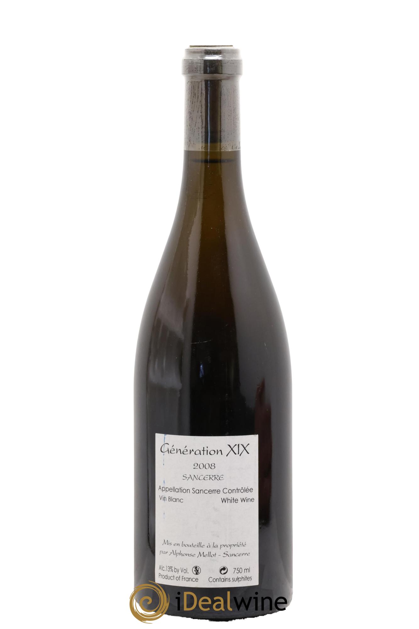 Sancerre Génération XIX Alphonse Mellot 2008 - Lot of 1 bottle - 1