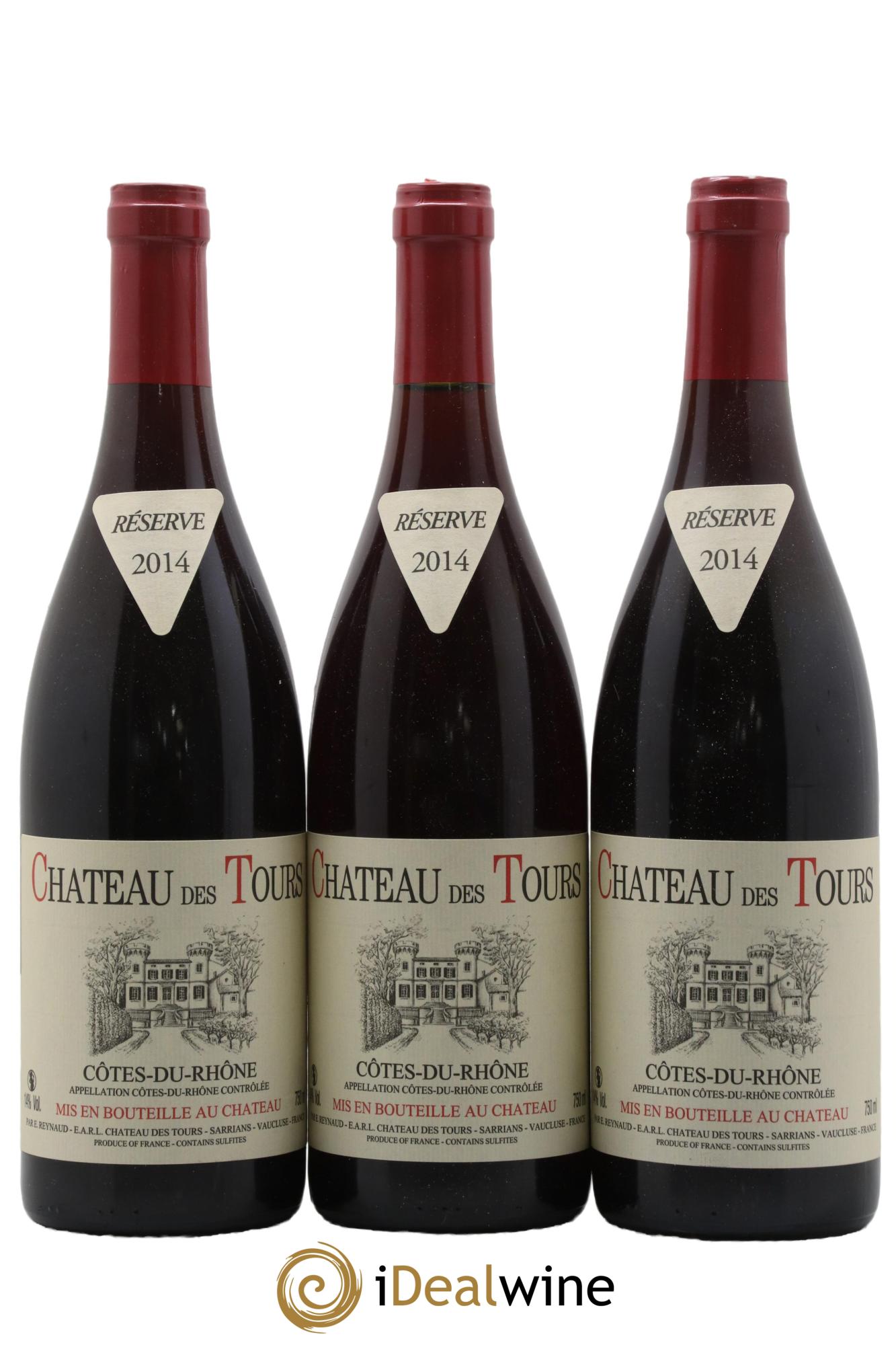 Côtes-du-Rhône Château des Tours Emmanuel Reynaud 2014 - Lot of 3 bottles - 0