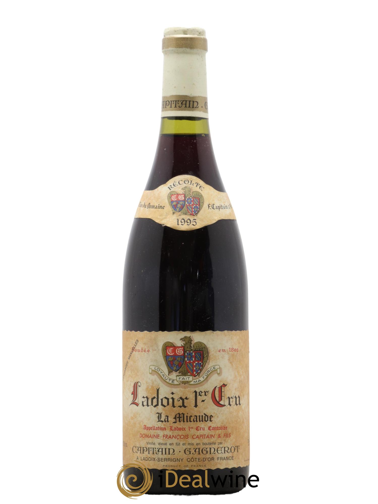 Ladoix 1er Cru Micaude Domaine Capitain Gagnerot 1995 - Lot de 1 bouteille - 0