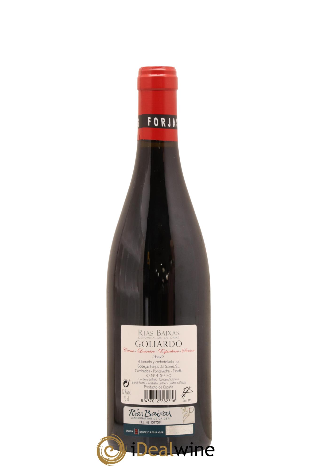 Espagne Rias Baixas Goliardo Tinto Forjas del Salnes 2020 - Lot de 1 bouteille - 1