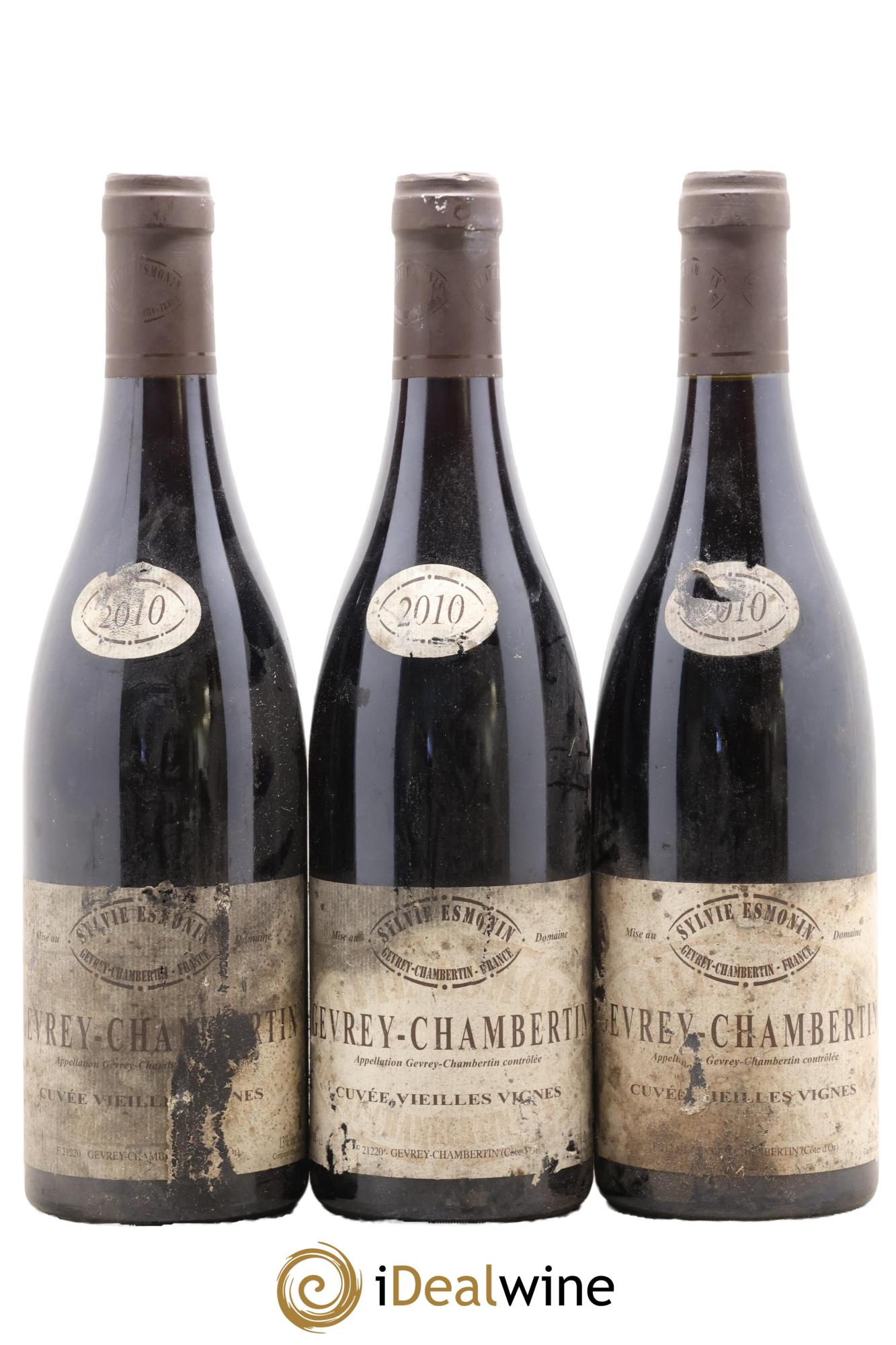 Gevrey-Chambertin Vieilles Vignes Sylvie Esmonin 2010 - Lot de 3 bouteilles - 0