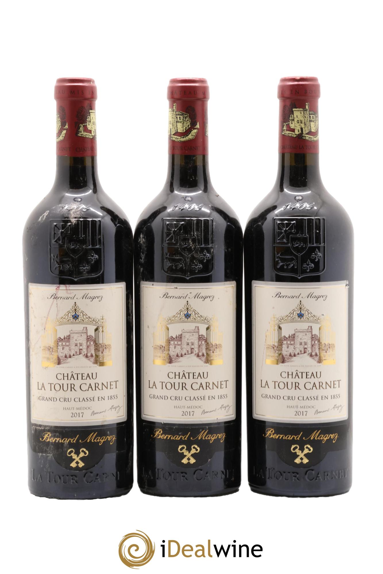 Château la Tour Carnet 4ème Grand Cru Classé 2017 - Lot of 3 bottles - 0