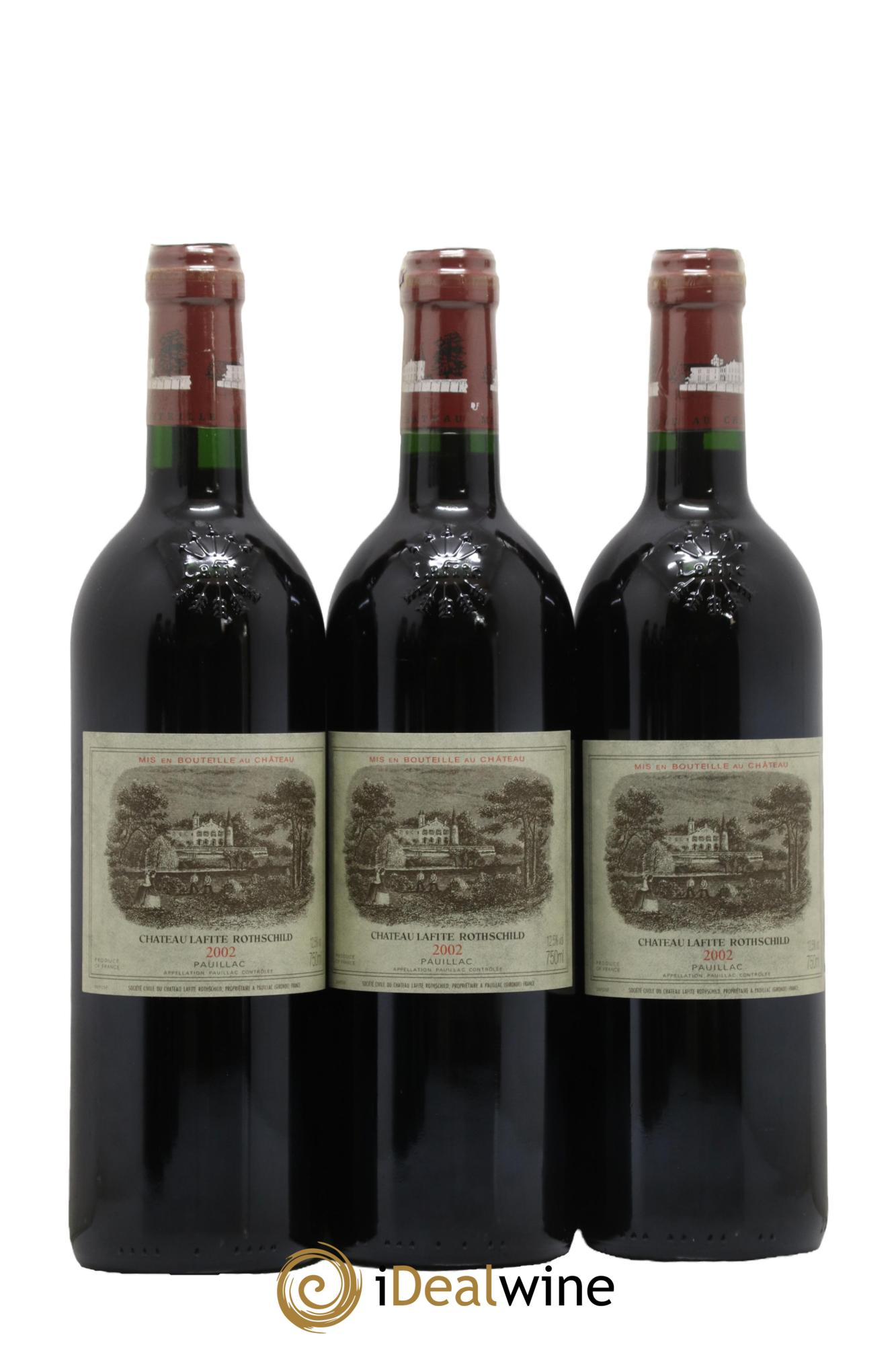 Château Lafite Rothschild 1er Grand Cru Classé 2002 - Lot de 6 bouteilles - 1