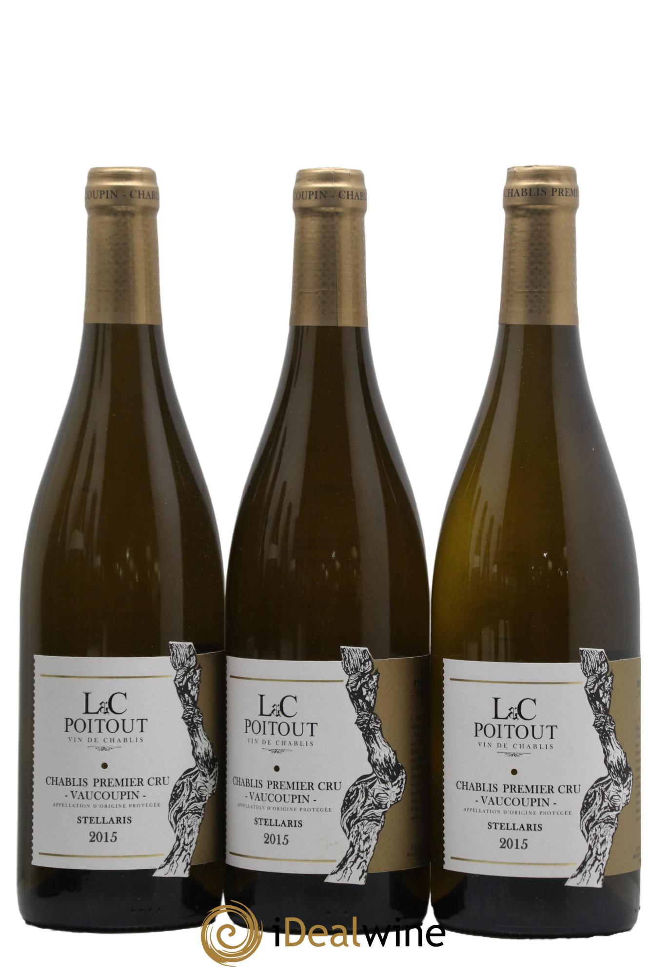 Chablis 1er Cru Vaucoupin Stellaris L&C Poitout 2015 - Lotto di 3 bottiglie - 0
