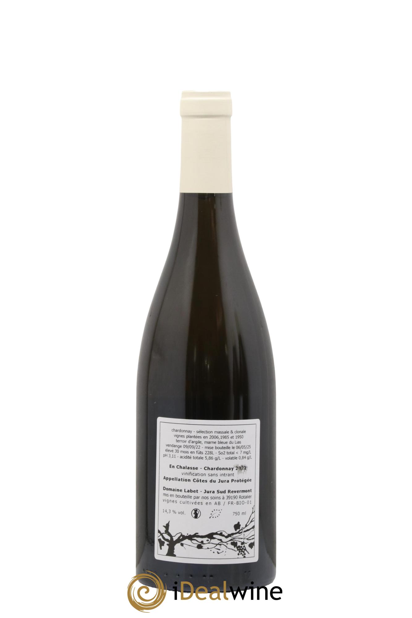 Côtes du Jura Chardonnay En Chalasse Romain - Julien - Charline Labet 2022 - Lot de 1 bouteille - 1
