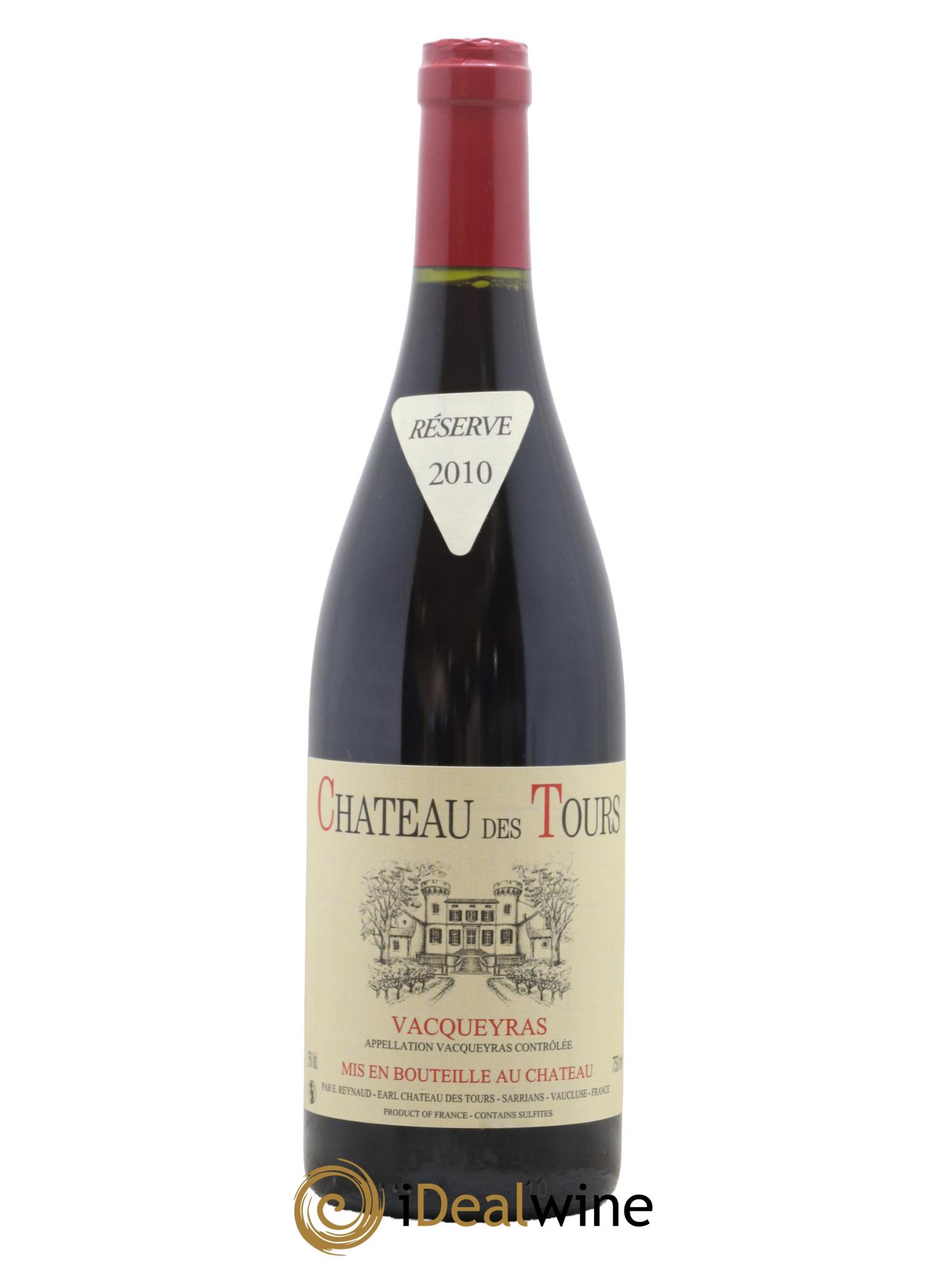 Vacqueyras Château des Tours Emmanuel Reynaud 2010 - Lot de 1 bouteille - 0