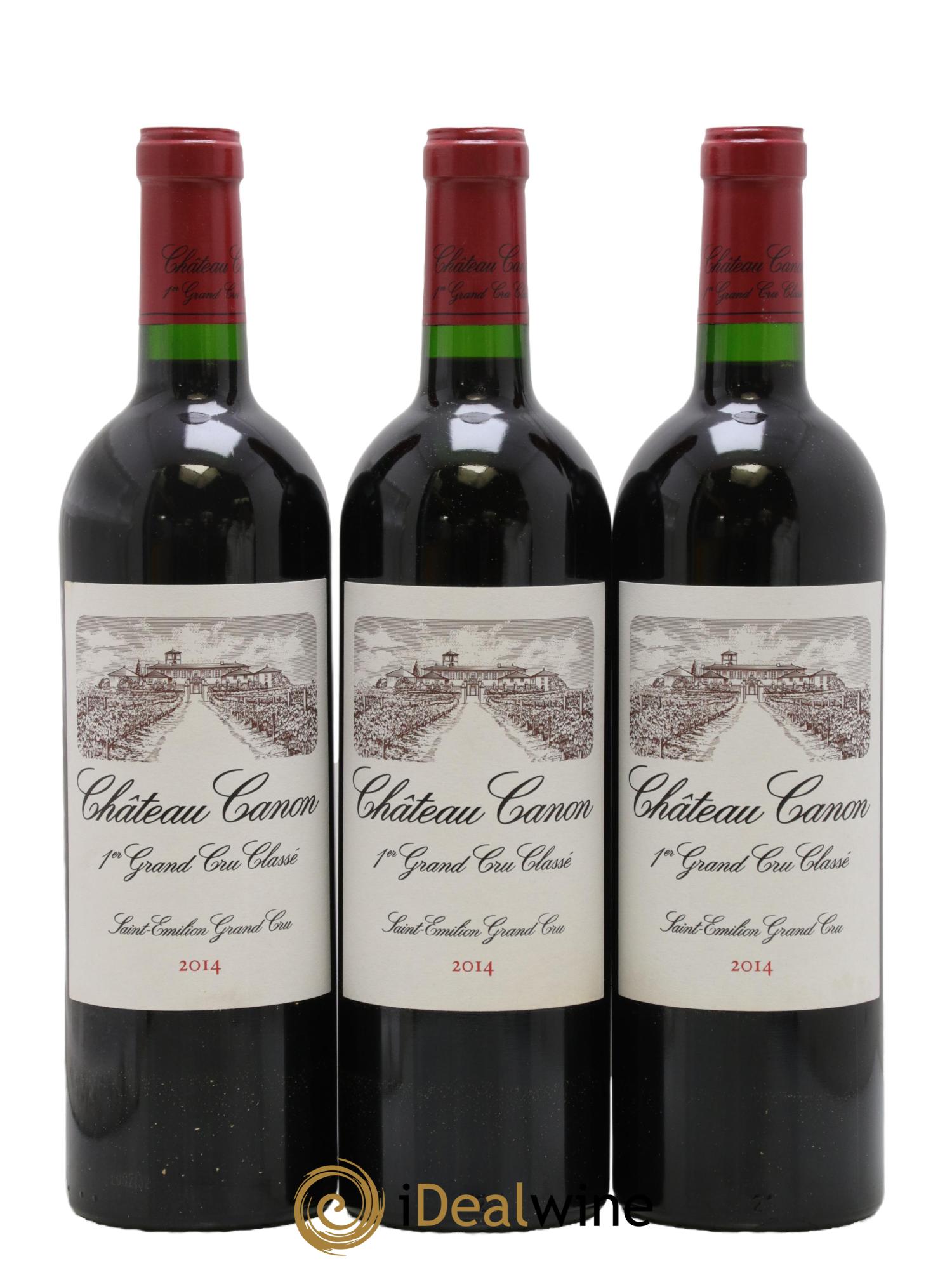 Château Canon 1er Grand Cru Classé B 2014 - Posten von 3 Flaschen - 0