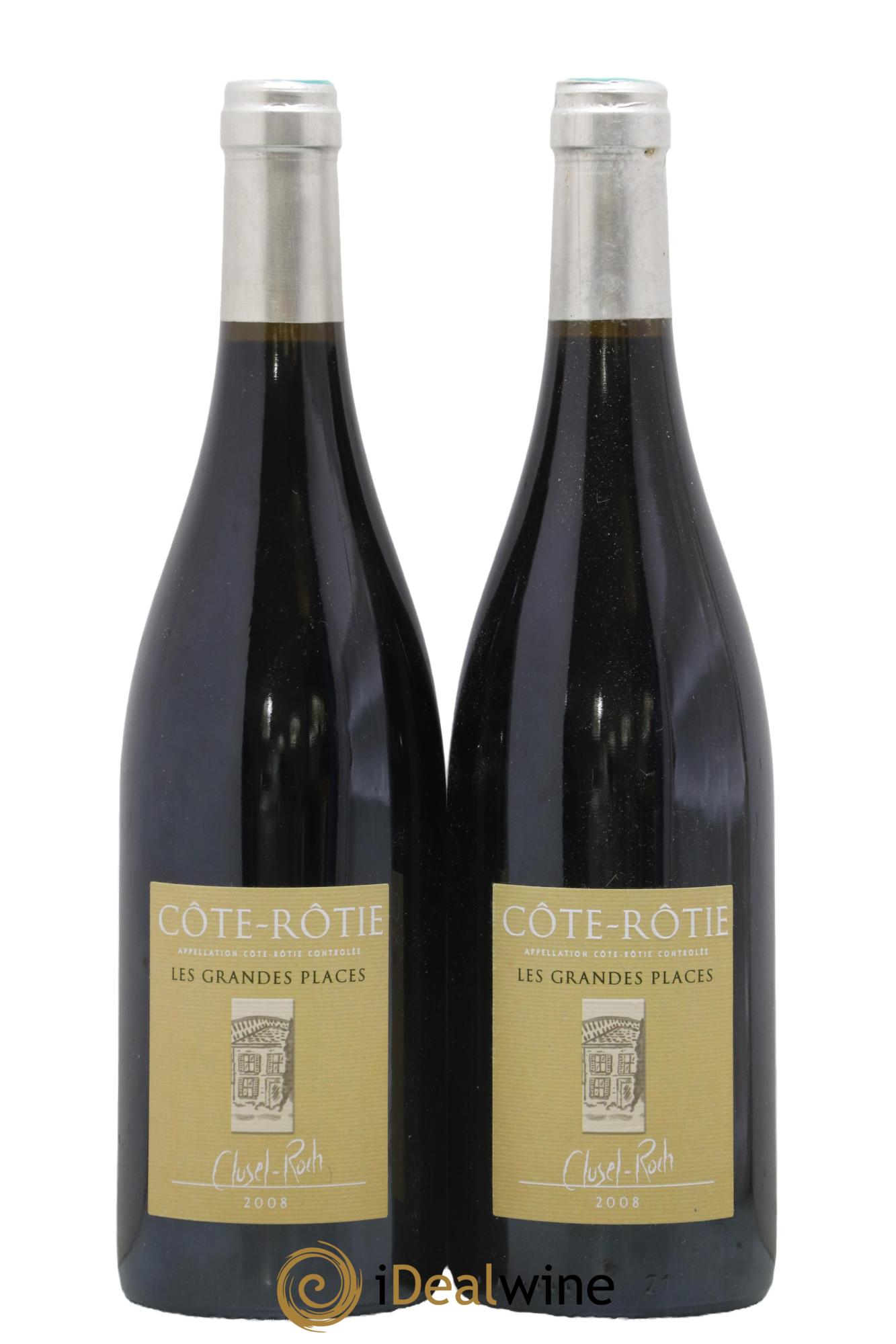 Côte-Rôtie Les Grandes Places Clusel-Roch 2008 - Lot of 2 bottles - 0