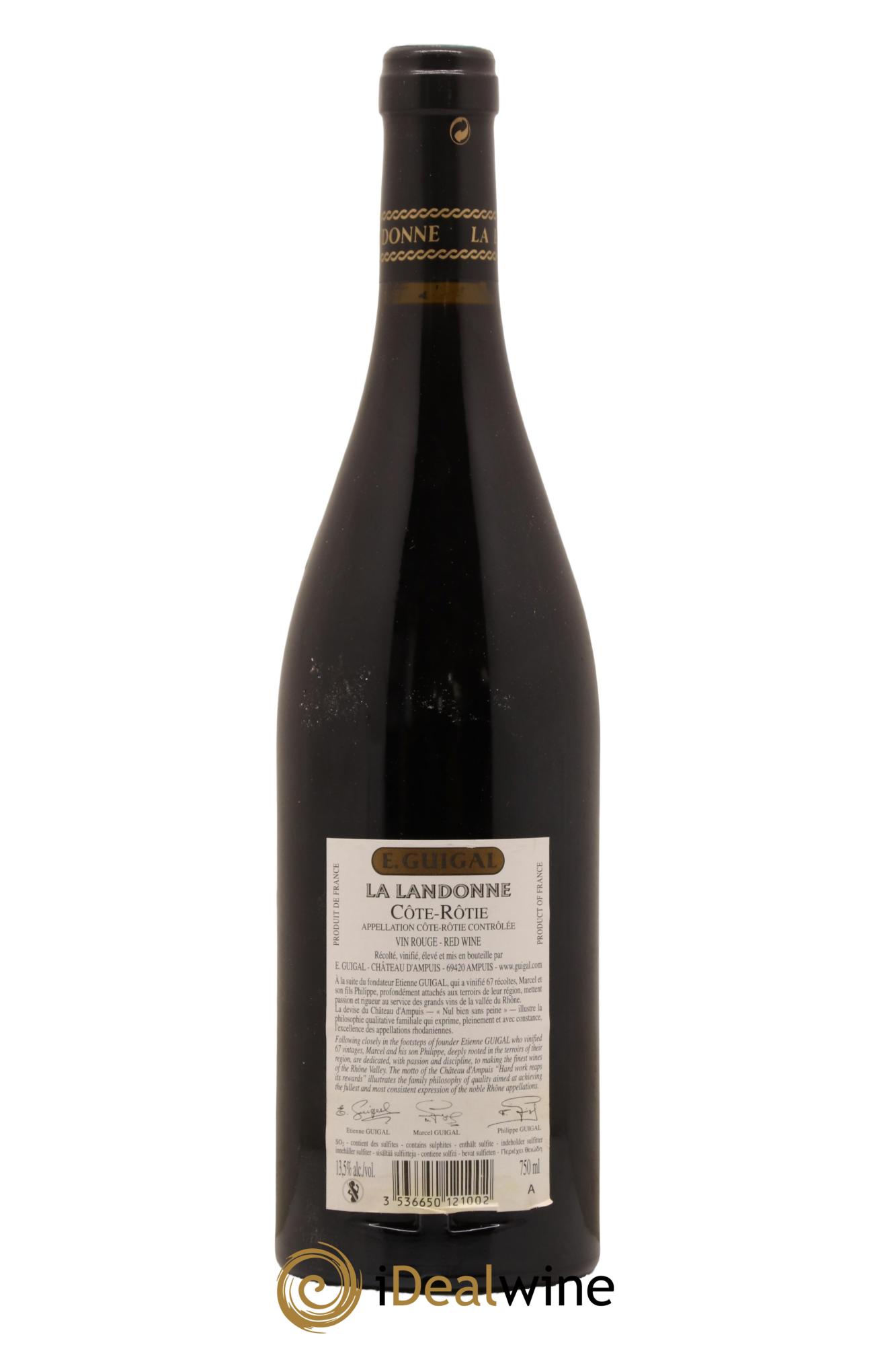 Côte-Rôtie La Landonne Guigal  2012 - Lot of 1 bottle - 1