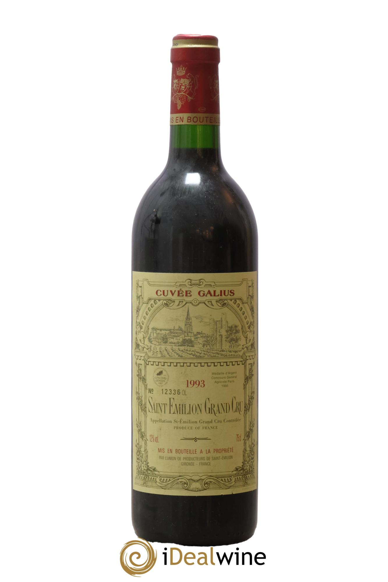 Saint-Émilion Grand Cru Cuvée Galius Union des producteurs 1993 - Lot de 1 bouteille - 0