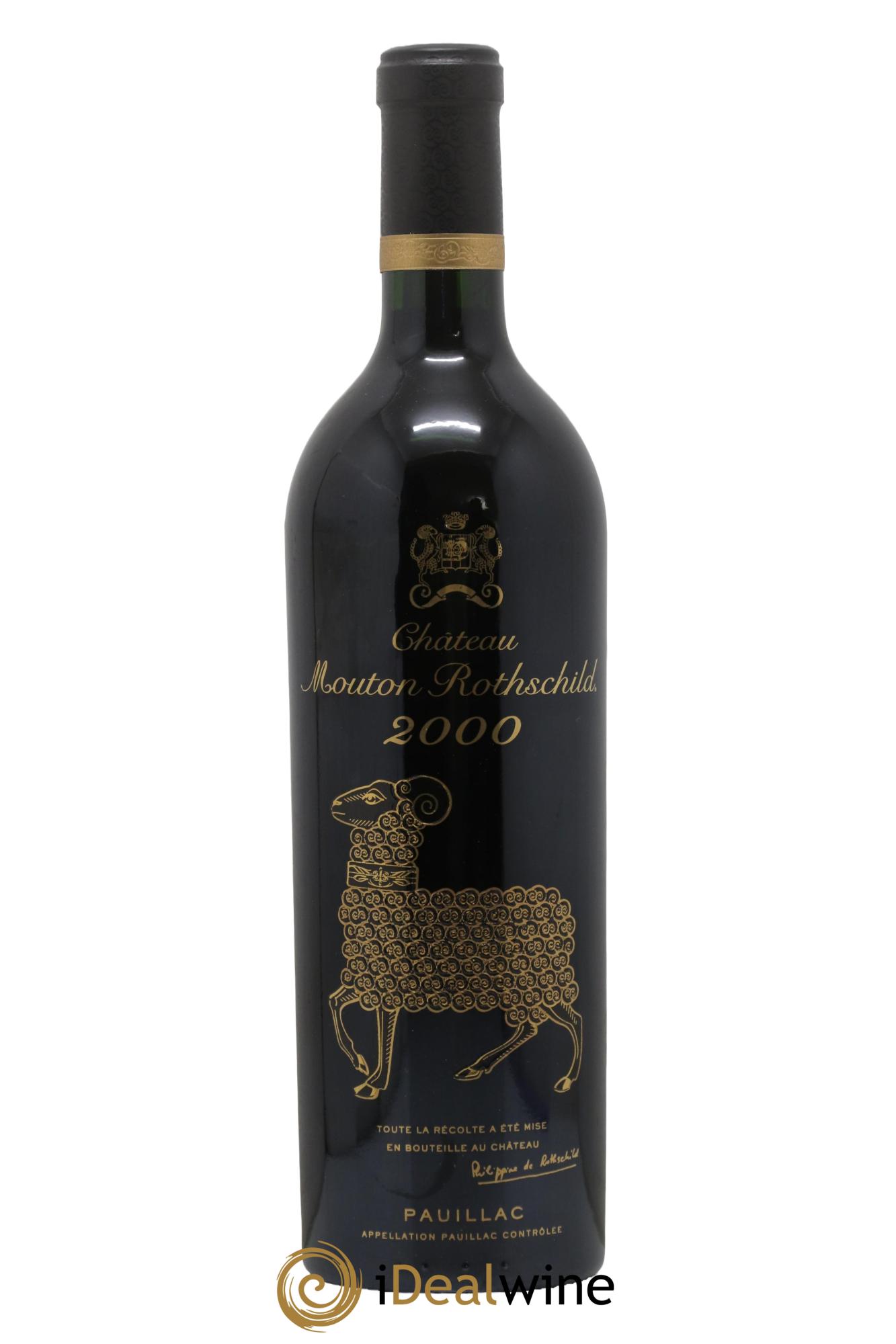 Château Mouton Rothschild 1er Grand Cru Classé 2000 - Lot de 1 bouteille - 0