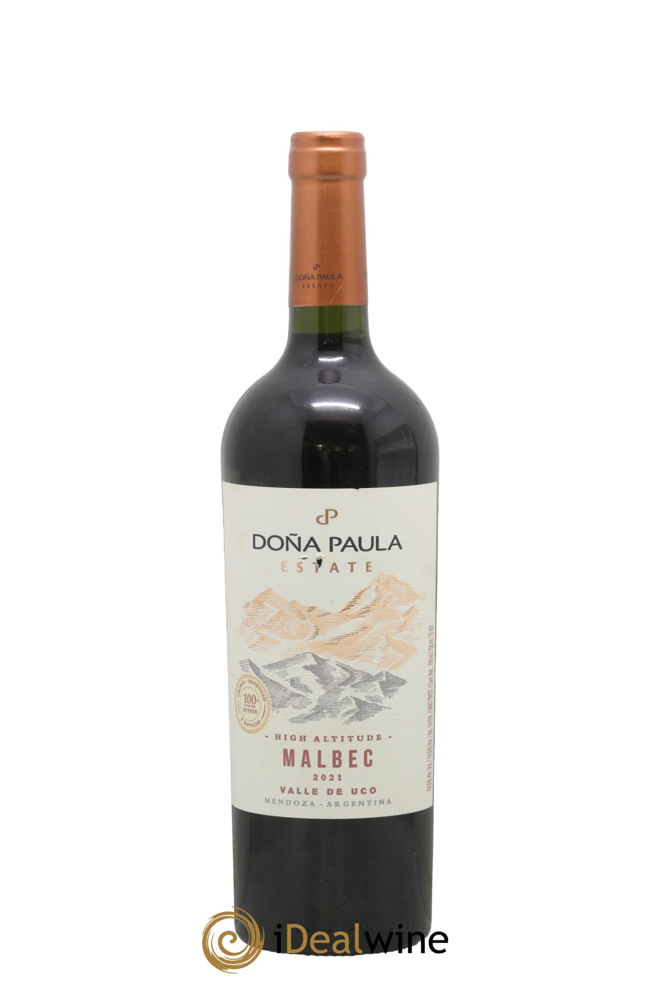 Mendoza Malbec Valle De Uco Dona Paula Estate 2021 - Lot de 1 bouteille - 0
