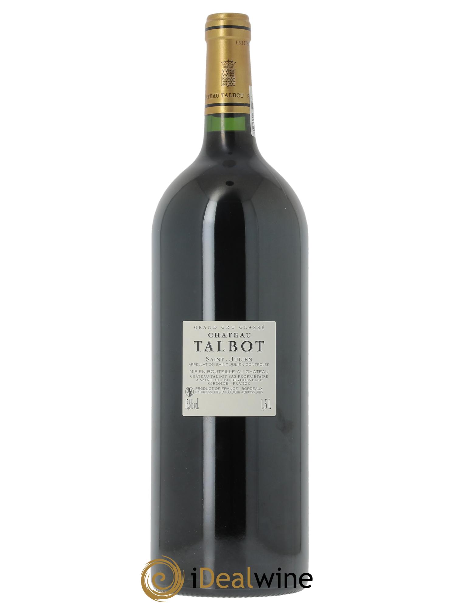 Château Talbot 4ème Grand Cru Classé (CBO a partir de 1 mg) 2015 - Lot de 1 magnum - 2