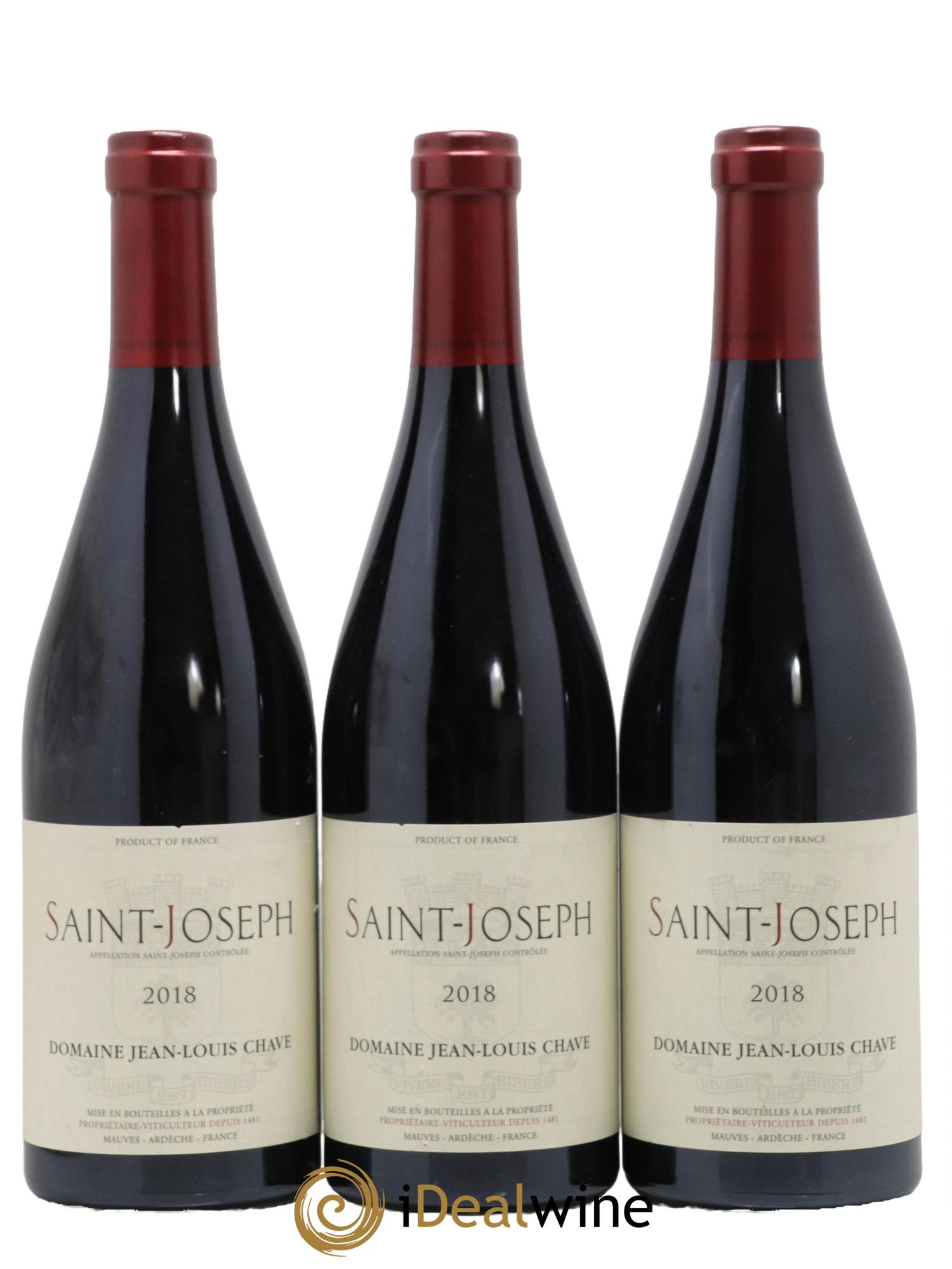 Saint-Joseph Jean-Louis Chave 2018 - Lot de 3 bouteilles - 0