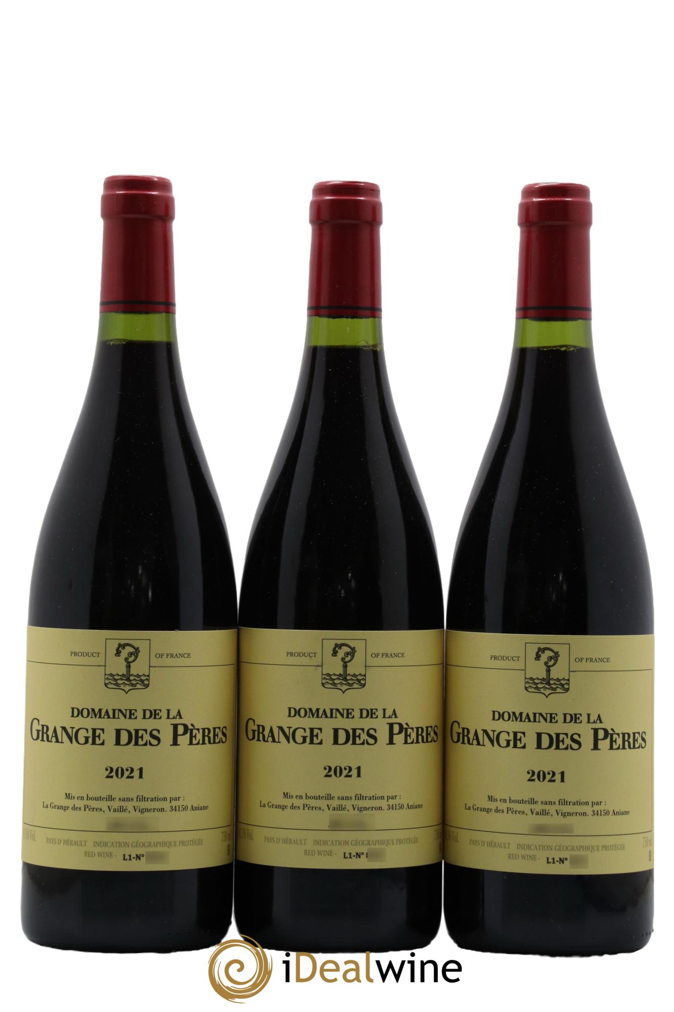 Pays d'Hérault Grange des Pères Laurent Vaillé 2021 - Lot de 3 bouteilles - 0
