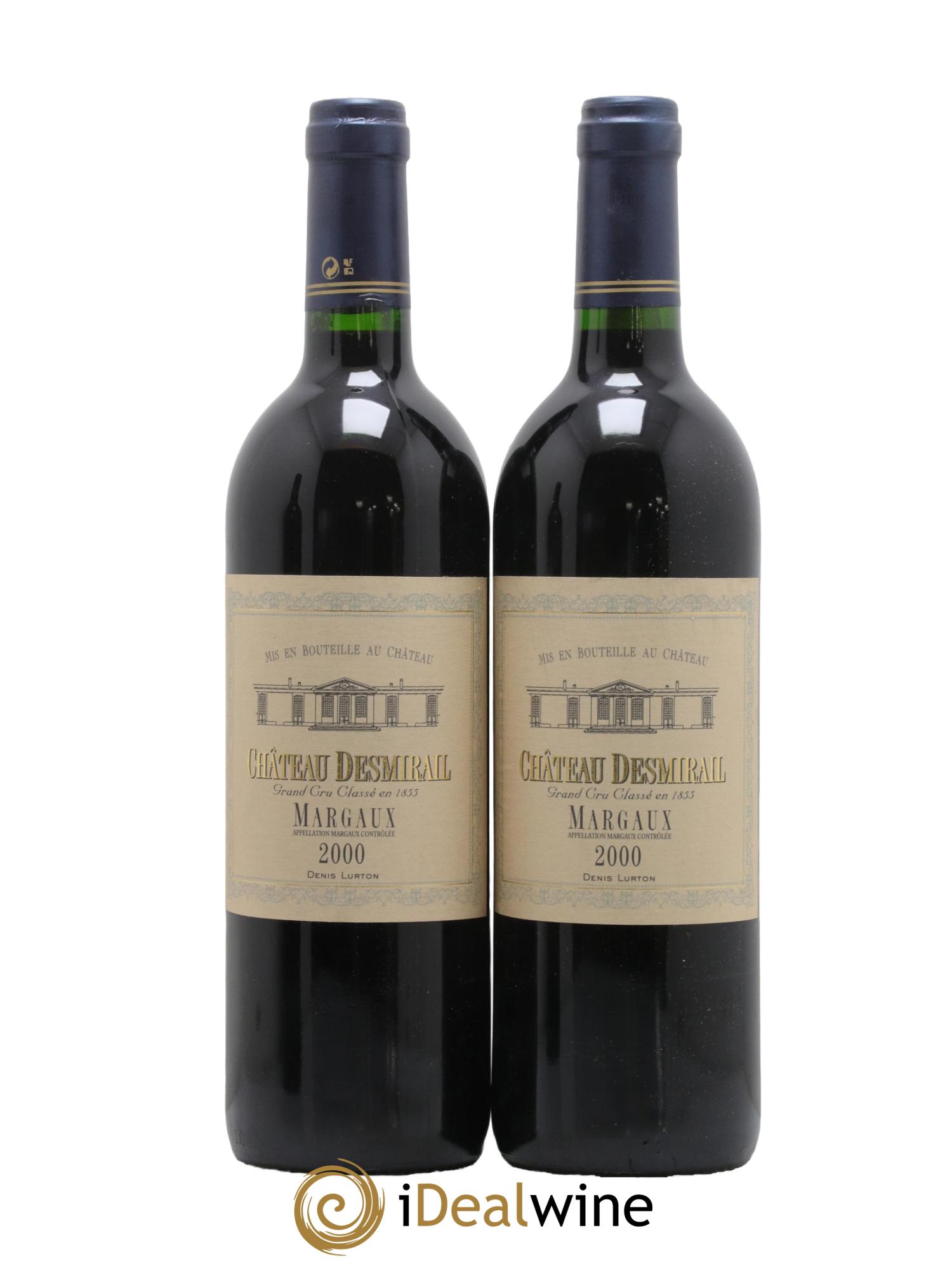 Château Desmirail 3ème Grand Cru Classé 2000 - Lot de 2 bouteilles - 0