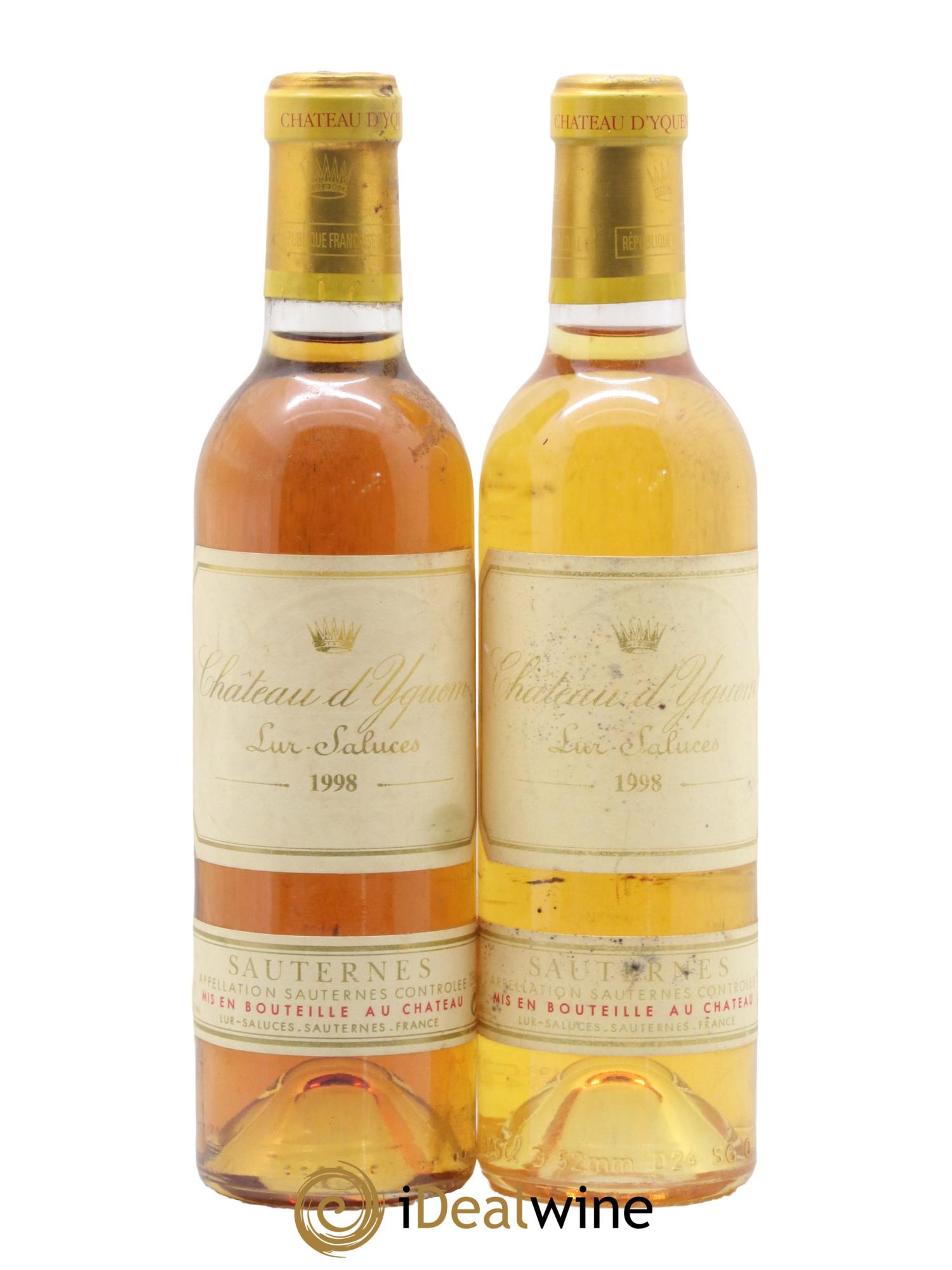 Château d' Yquem 1er Cru Classé Supérieur 1998 - Lot de 2 demi bouteilles - 0