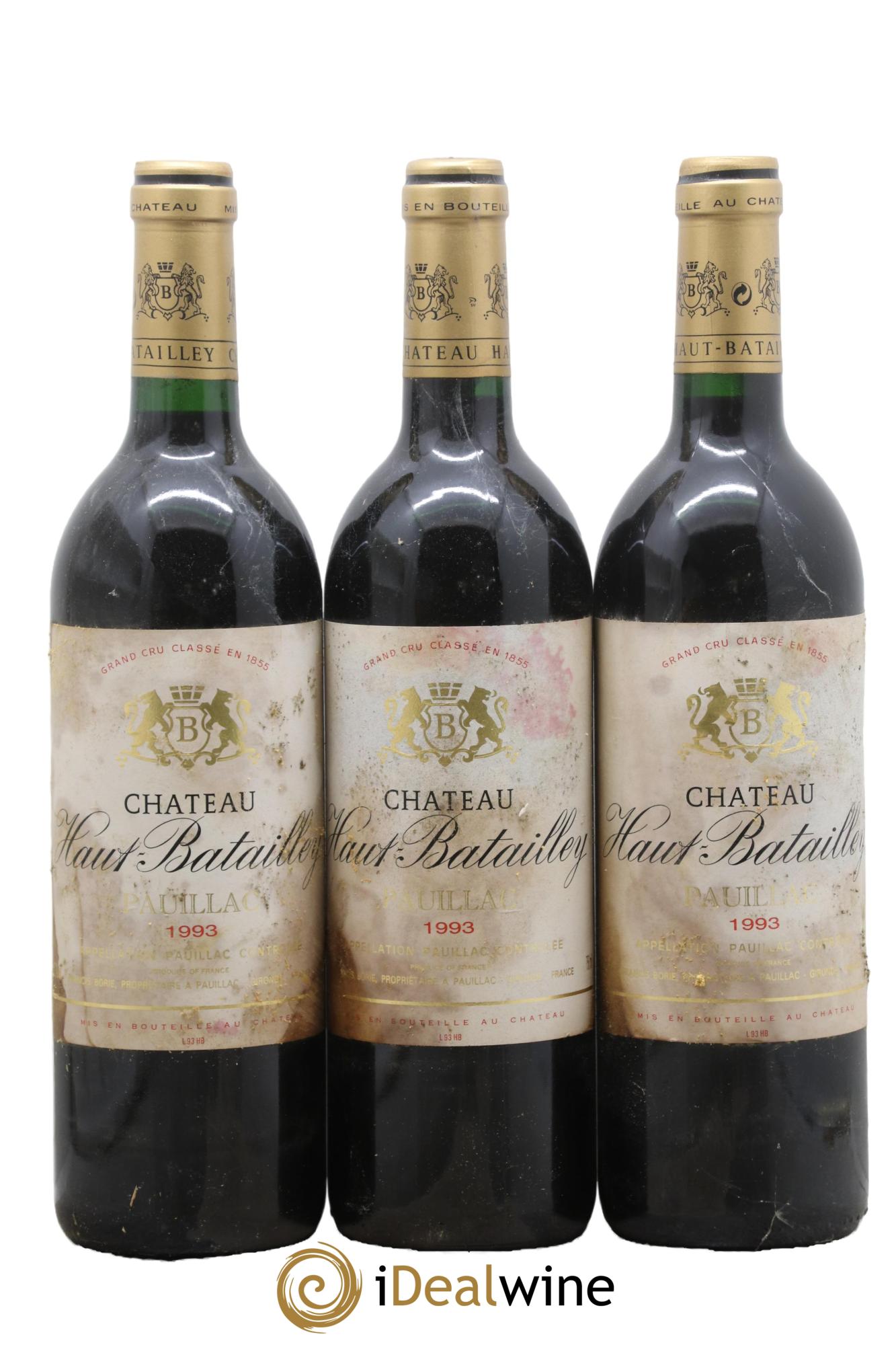Château Haut Batailley 5ème Grand Cru Classé 1993 - Lot de 3 bouteilles - 0