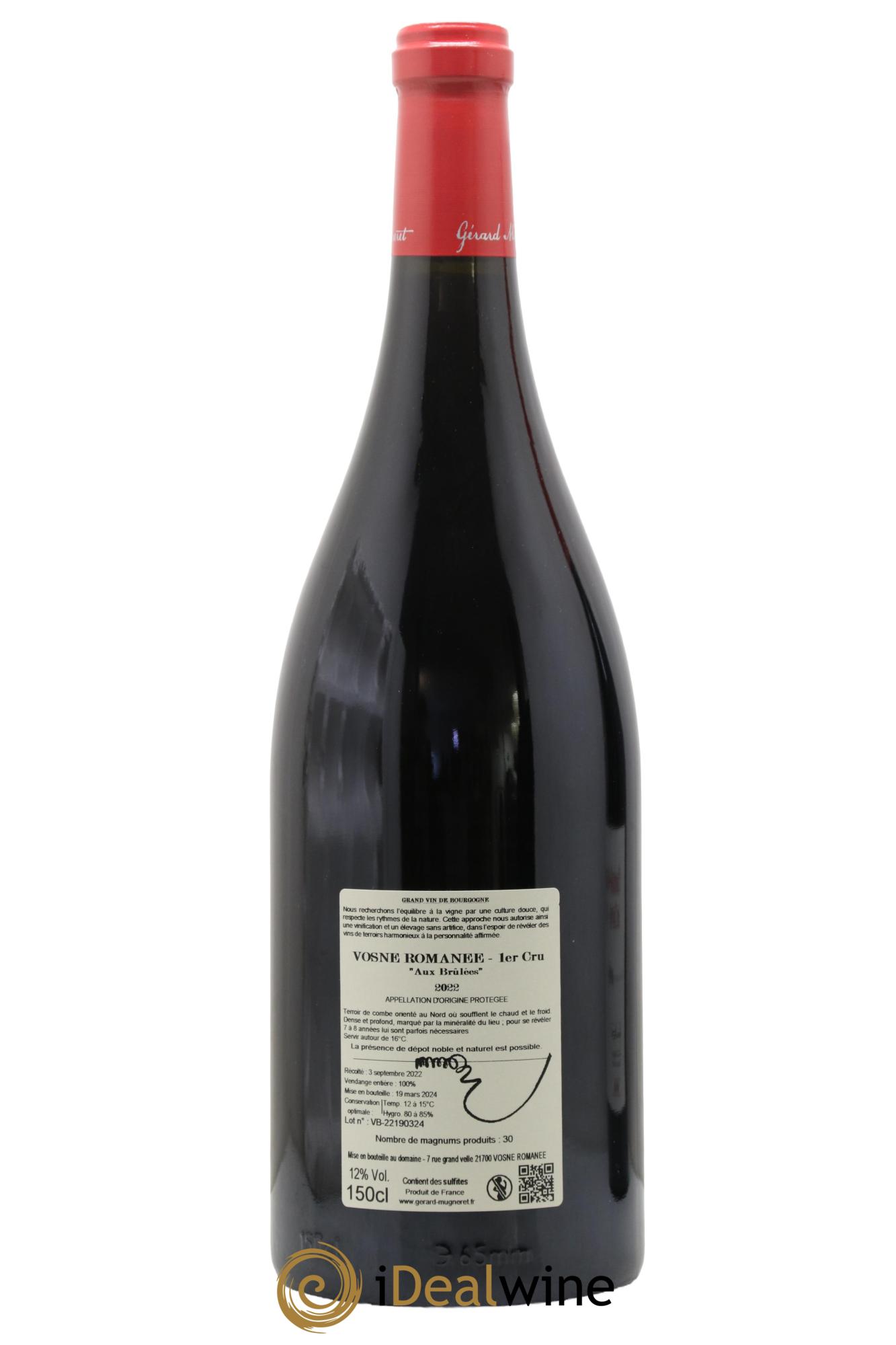 Vosne-Romanée 1er Cru Les Brulées Gérard Mugneret  2022 - Lotto di 1 magnum - 1